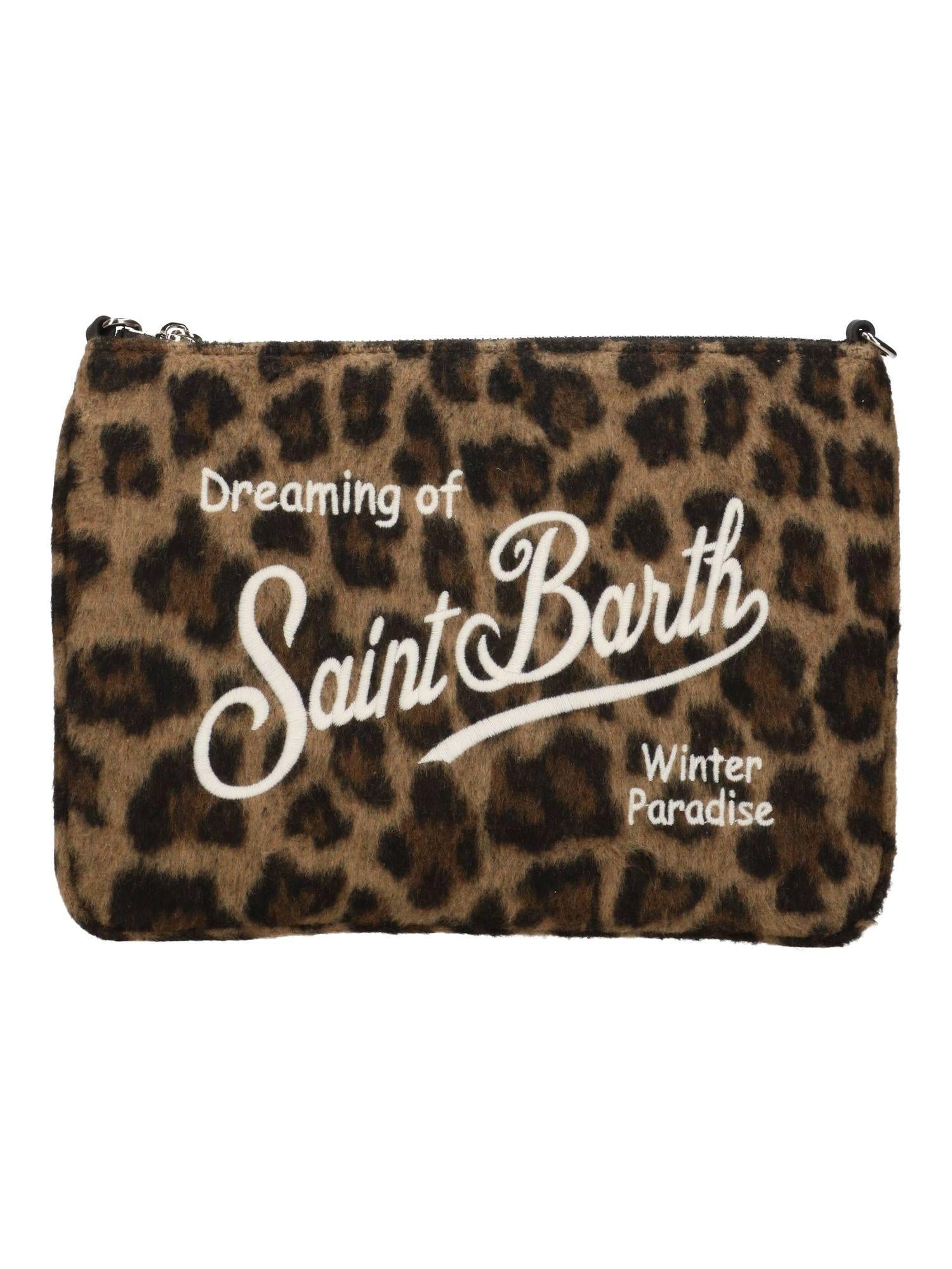 Pochette MC2 Saint Barth PAR0025 00223I PARISIENNE FELT da donna leopardato. PAR0025 00223I MC2 SAINT BARTH 