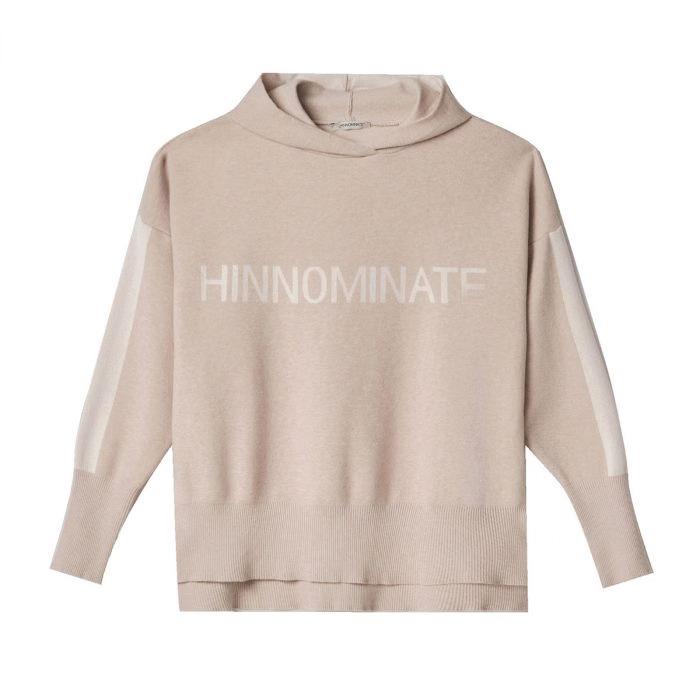 Felpa  in maglia hinnominate cappuccio con bande in contrasto HMABW02124-MTTM0001 BE11 HINNOMINATE 