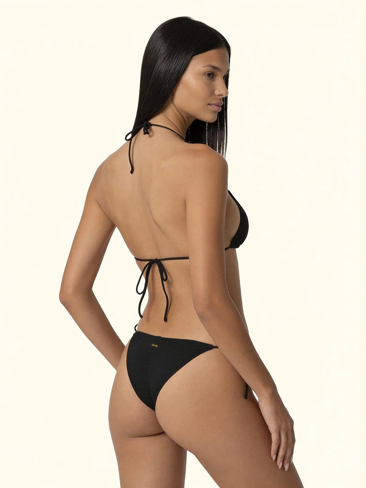 Bikini Donna F**K Triangolo con Slip Regolabile Nero SW1800-BK FK00-SW1800 BK F**K 