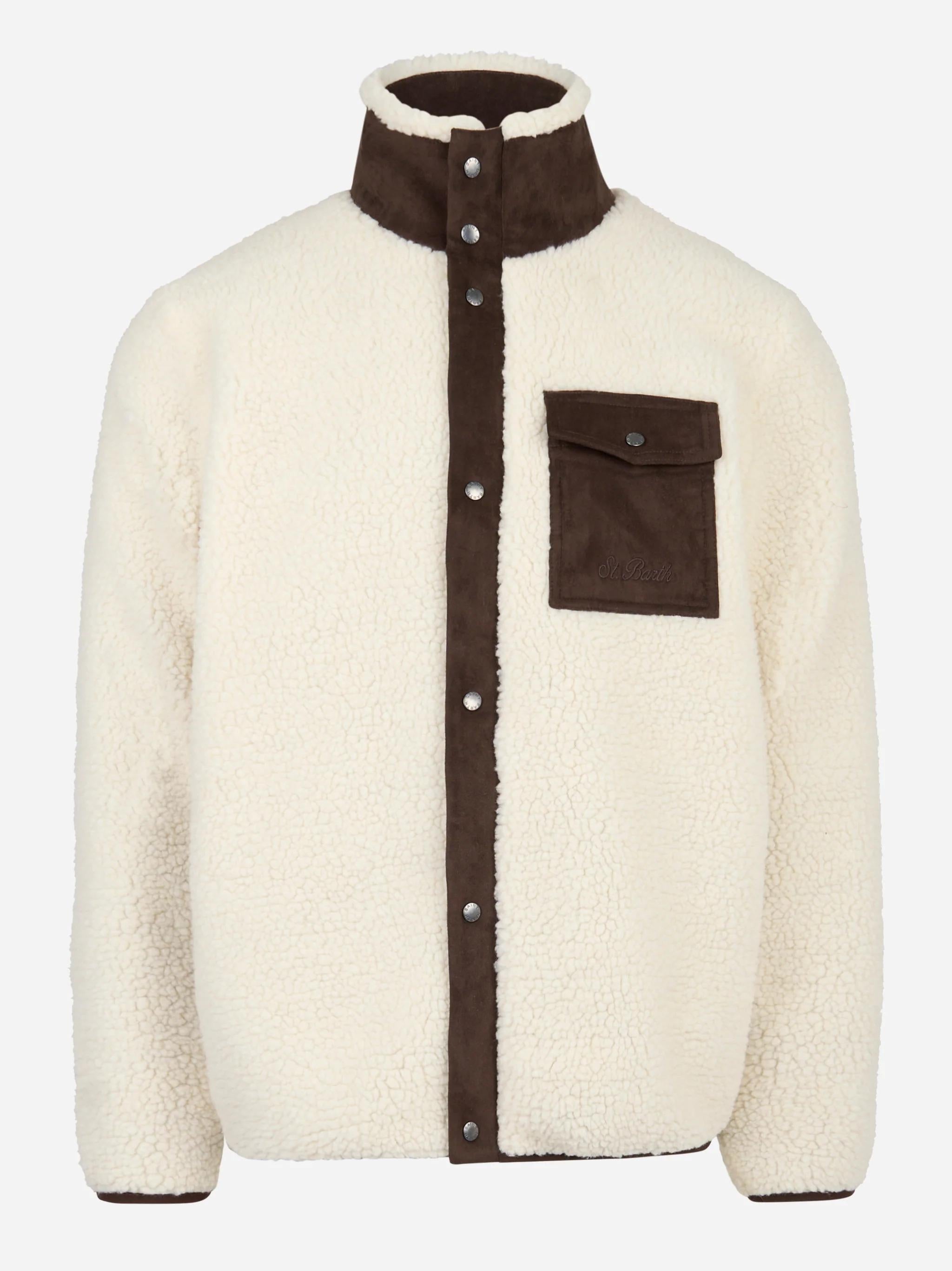 MC2 SAINT BARTH<BR/>Giacca in pile sherpa Keystone bianca KEY0008 00040I MC2 SAINT BARTH 