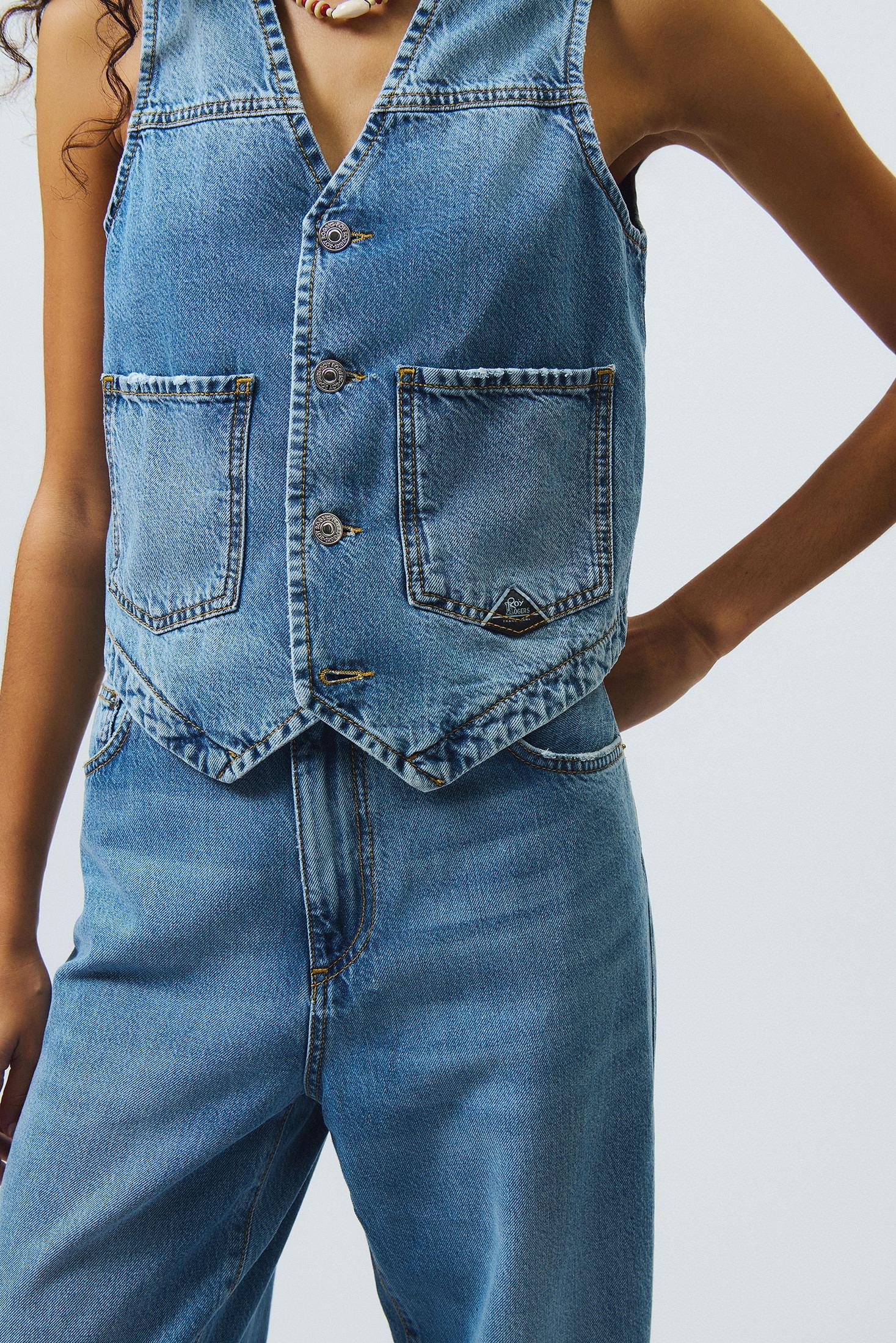 ROY ROGER'S GILET IN DENIM OCEAN RND225CR531987 C0999 ROY ROGER'S 
