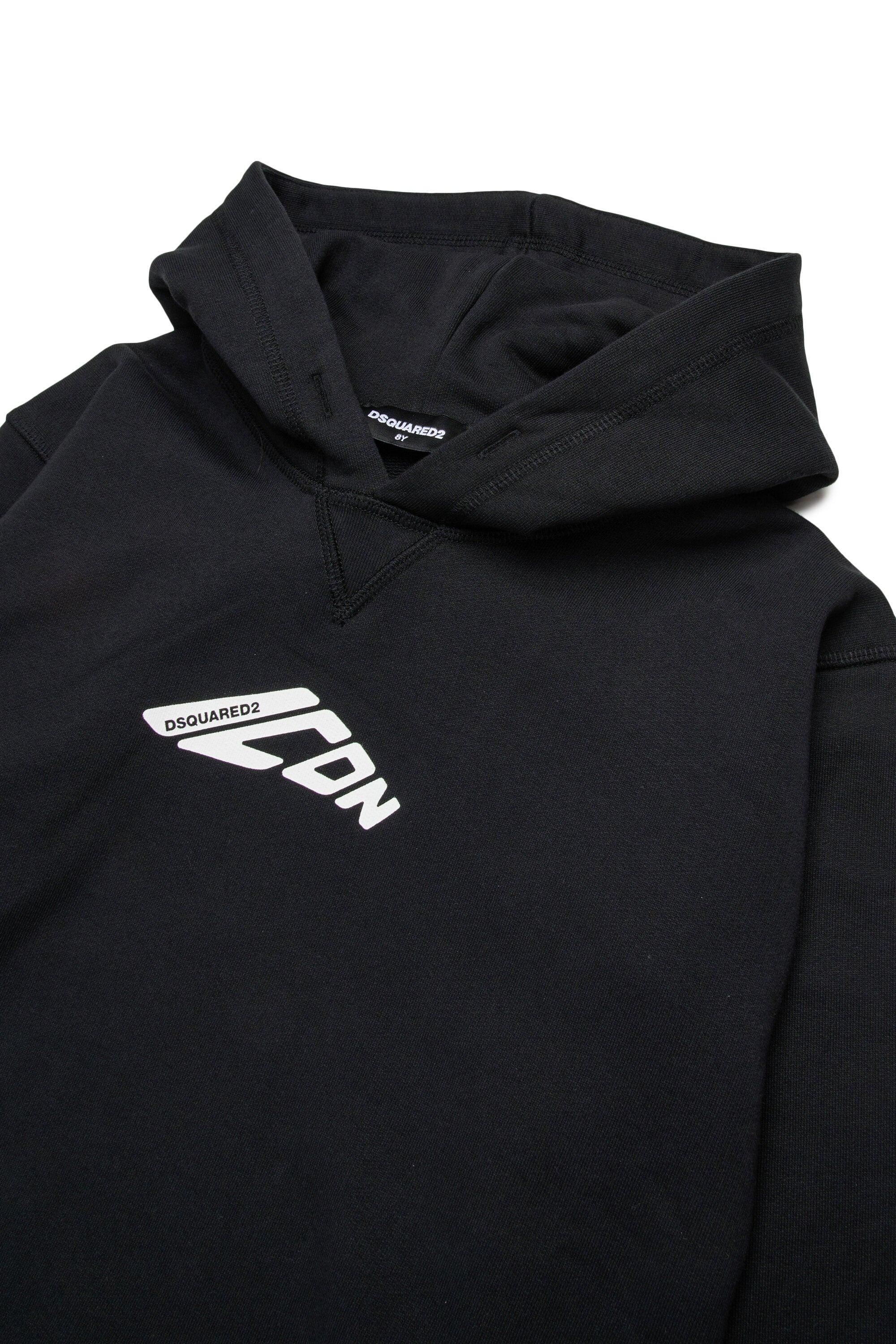 Felpa con logo Icon New Generation nera DQ2940-D00ZF DQ900 DSQUARED KID 