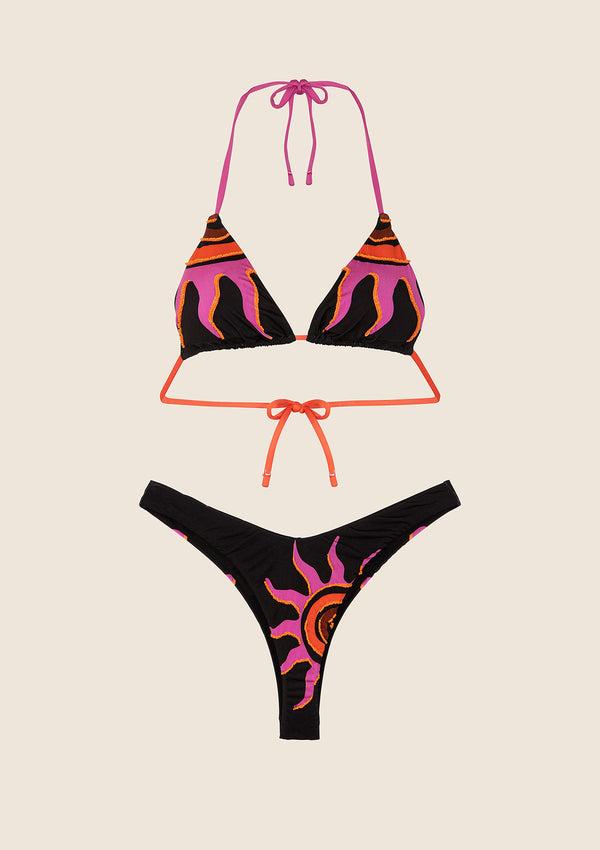 Bikini Donna F**K Triangolo con Slip Americano Fisso Fantasia 0820-X03