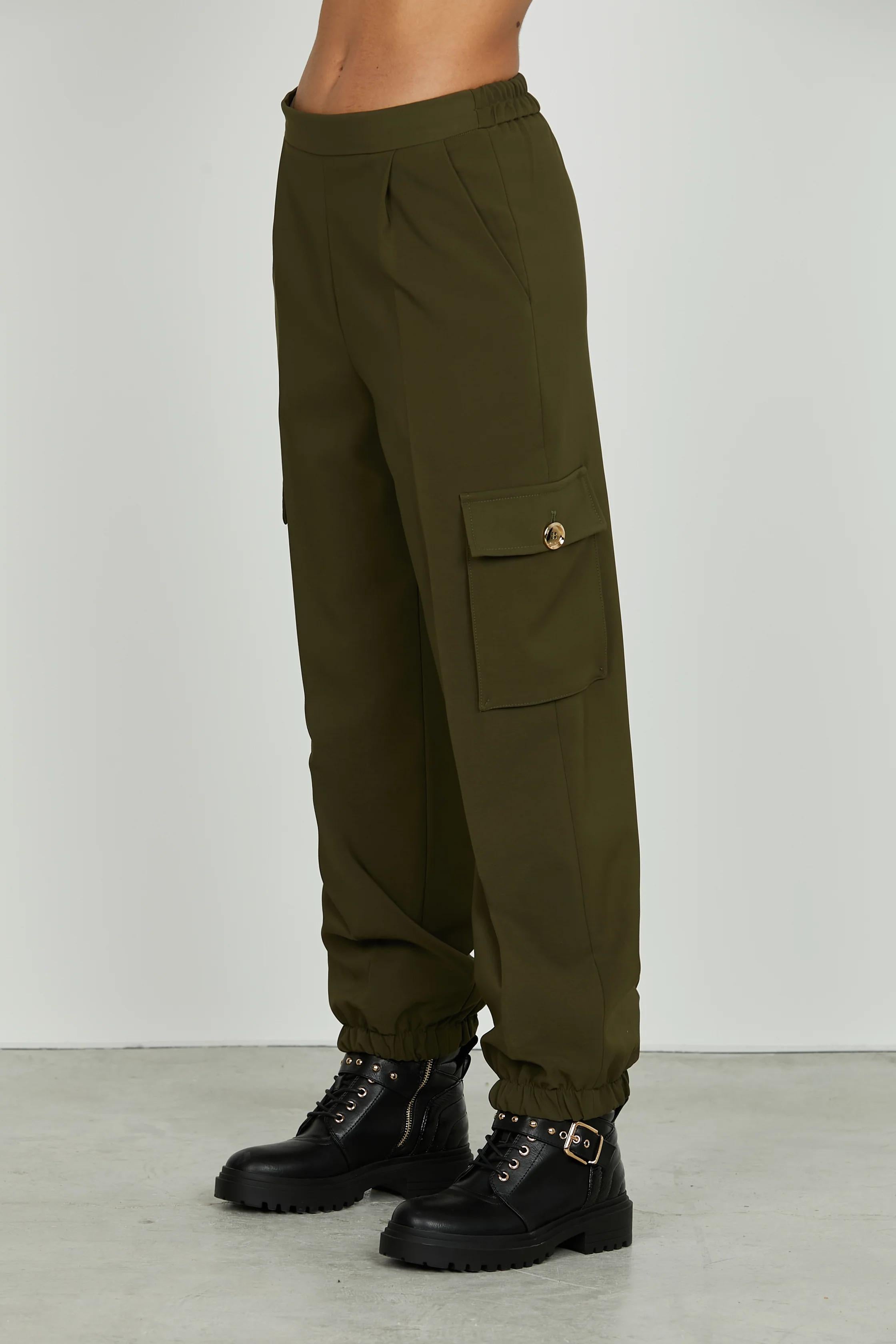 rELISH Panta TECLANA vita alta con elastico più tasconi più tasche francesi più pieghe BEECH RDA2507006030 BEECH RELISH 