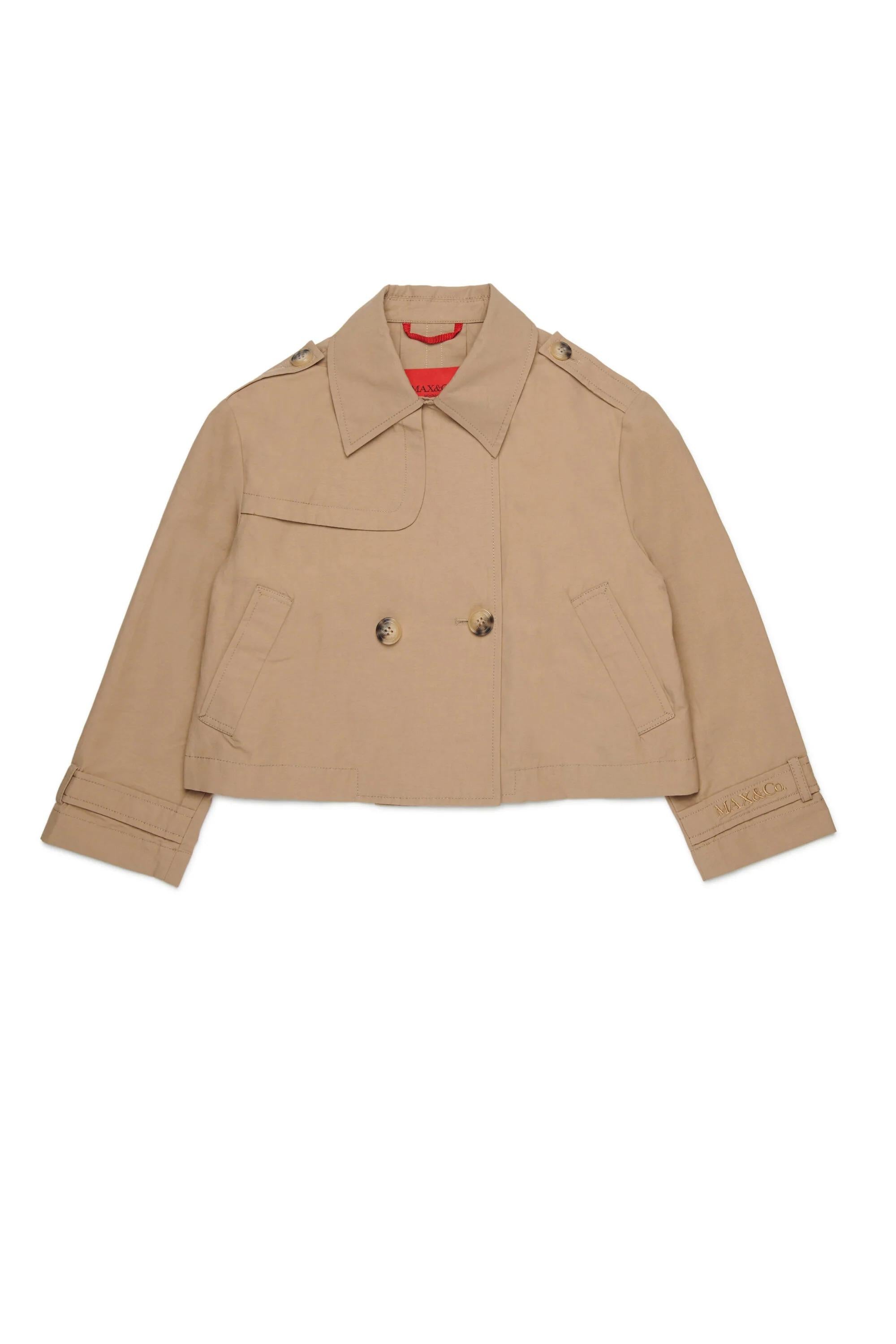 MAX&Co.<BR/>Giacca doppiopetto con logo beige MX0281-MX003 MX700 MAX&CO KID 
