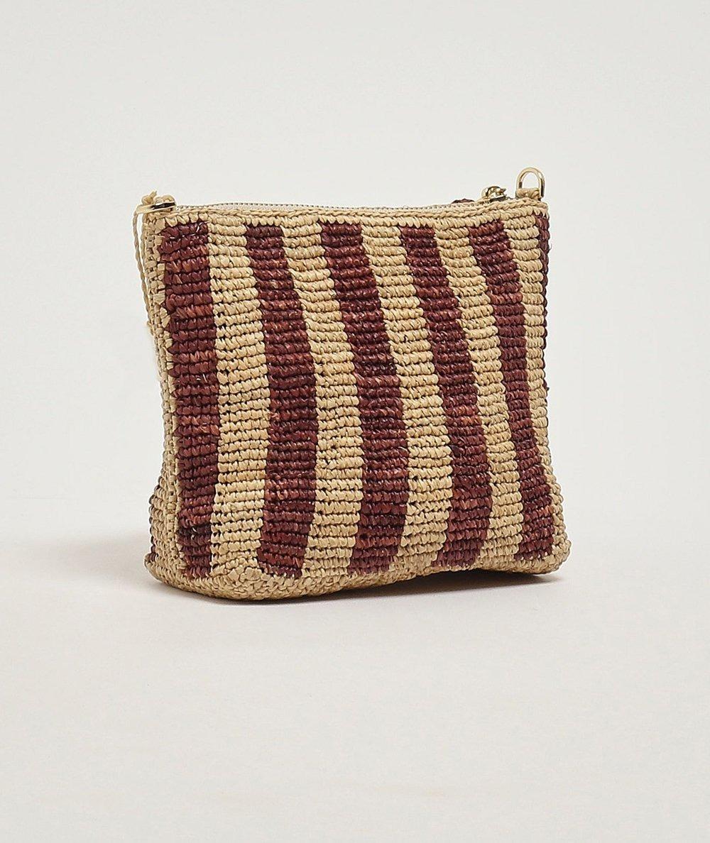 MC2 SAINT BARTH DONNA<BR/>Pouch in Rafia intrecciata naturale RAFP001 09042L MC2 SAINT BARTH 