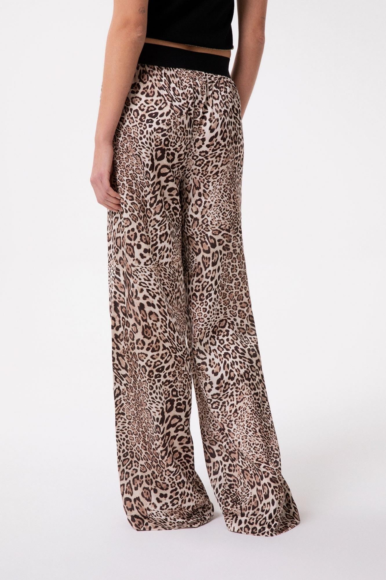 Pantalone Morbido In Raso  Maculato - Gaëlle Paris GAABW09301-PTTR0030 MC00 GAELLE 