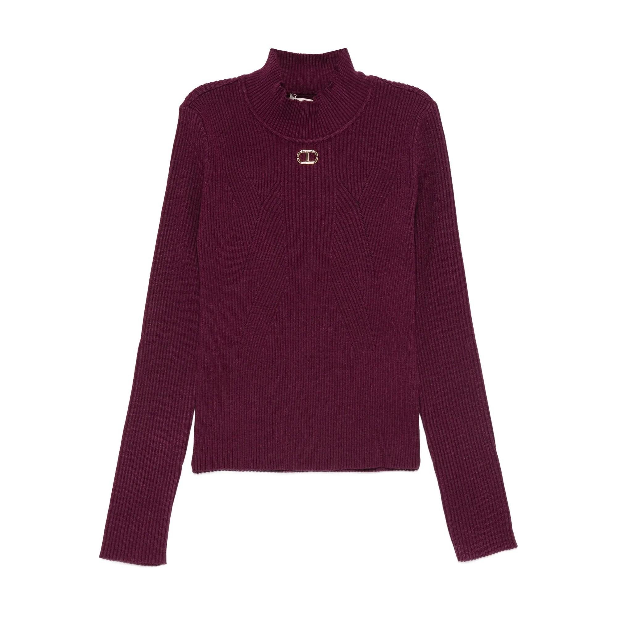 Maglia lupetto baby con giochi di coste Burgundy 252GB3012 04218 TWINSET 