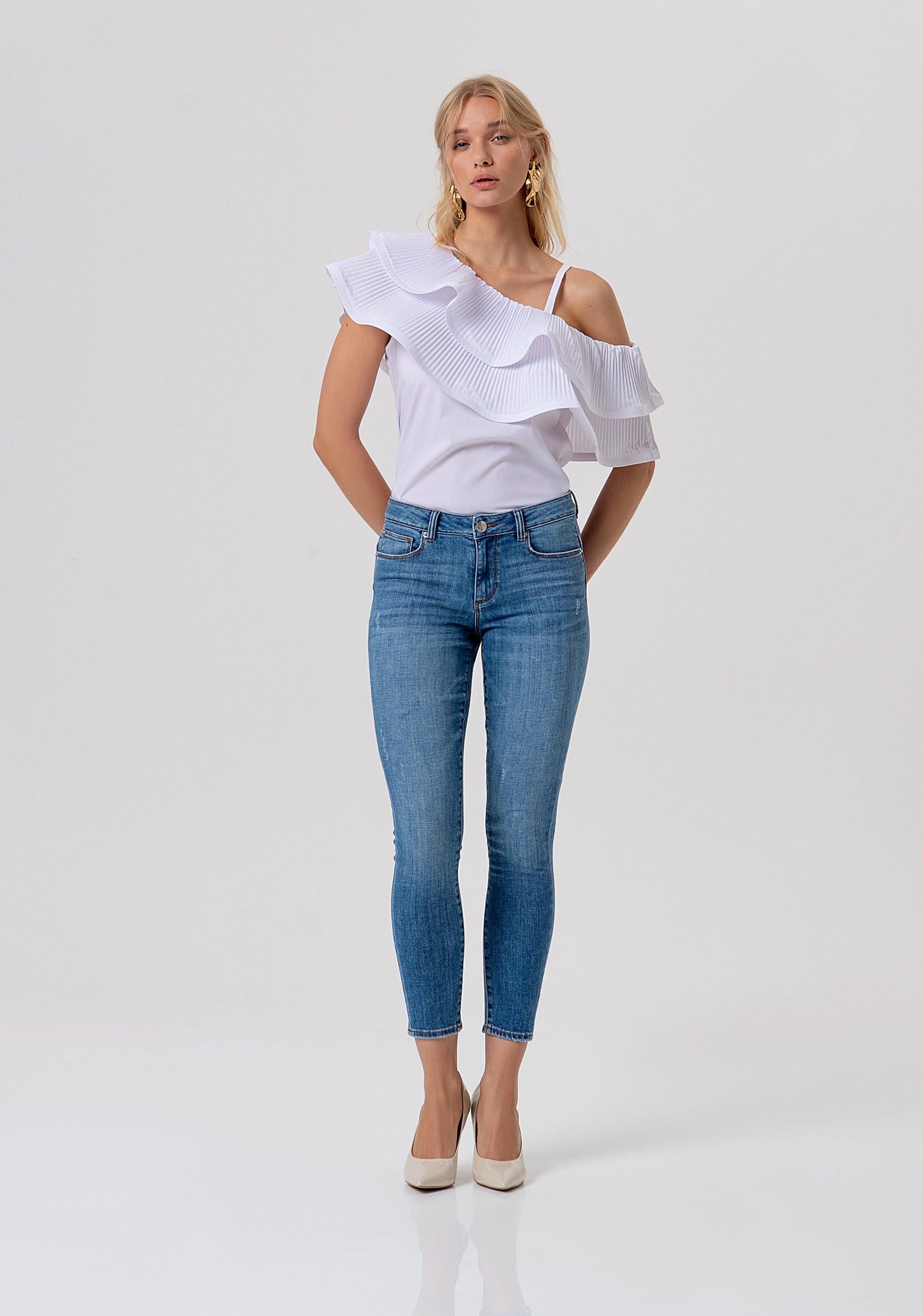Top regular monospalla WHITE FR26ST2004W697F9 278 FRACOMINA 