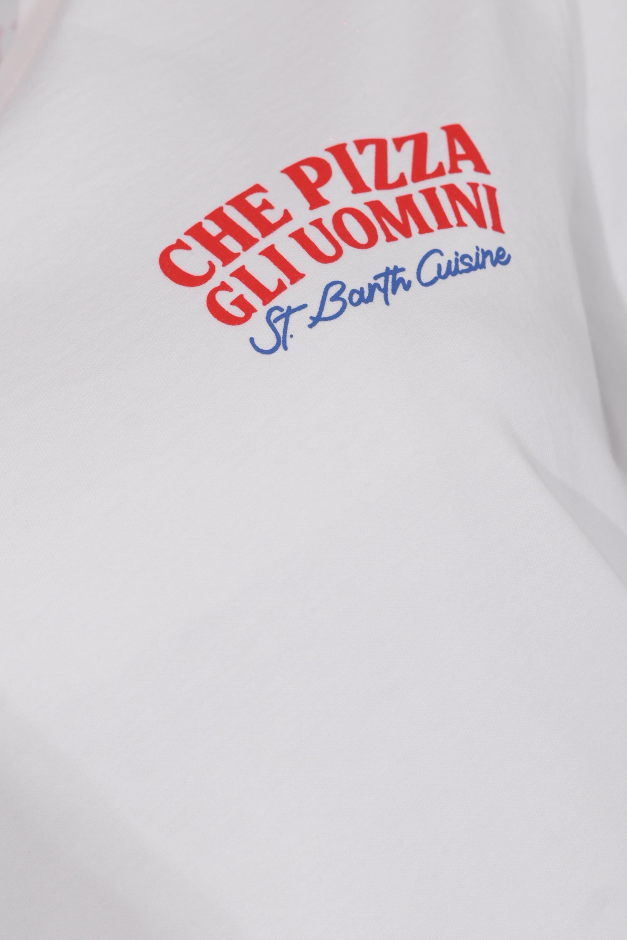 Mc2 Saint Barth<BR/>T-shirt Emilie in cotone con stampa Che Pizza Gli Uomini EMI000108775L EMI0001 08775L MC2 SAINT BARTH 