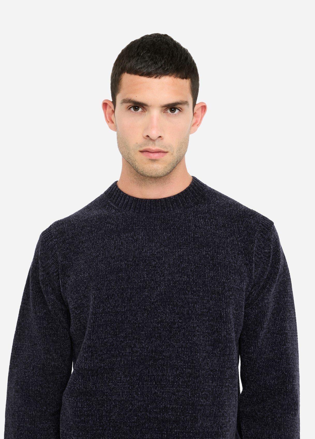 Liu.jo maglia ciniglia girocollo Dark blue QXX060MA29P 94013 LIU-JO 