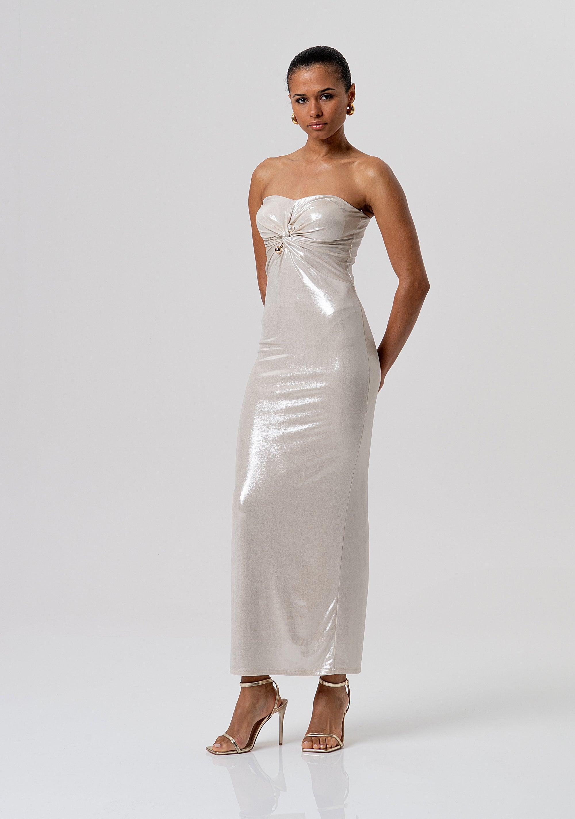 Abito slim senza maniche lungo in tessuto spalmato GOLD FQ26SD3004W798Y7 150 FRACOMINA 