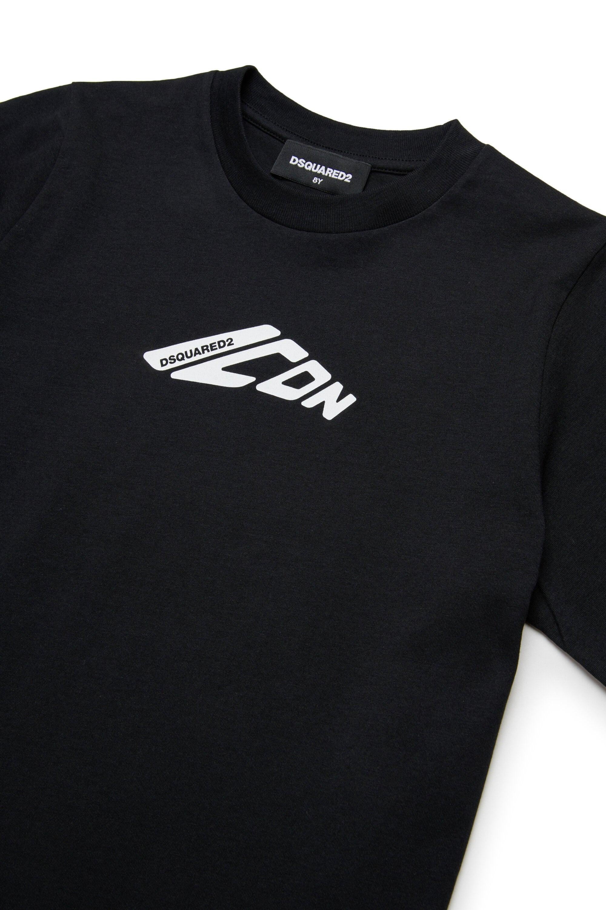 DSQUARED2<BR/>T-shirt con logo a contrasto NERA DQ2941-D00XM DQ900 DSQUARED KID 
