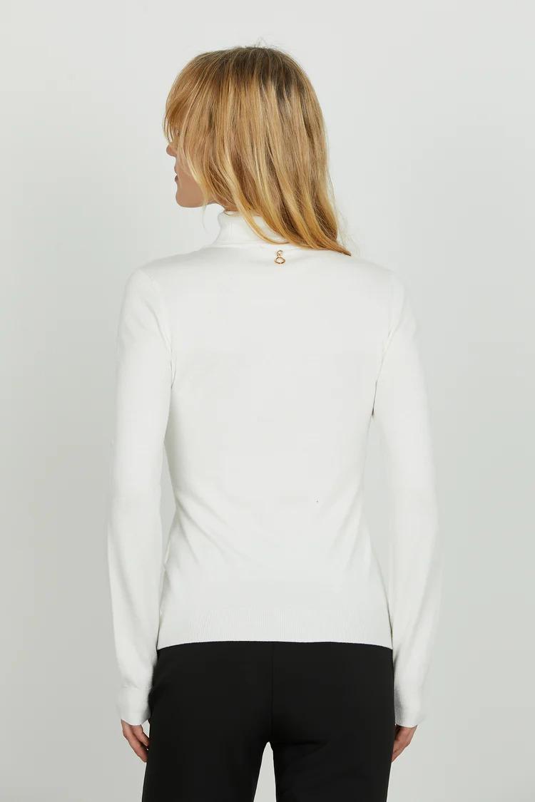 Relish Maglia GOIANA manica lunga collo alto con catena più foulard logo milk RDA2502054020 MILK RELISH 