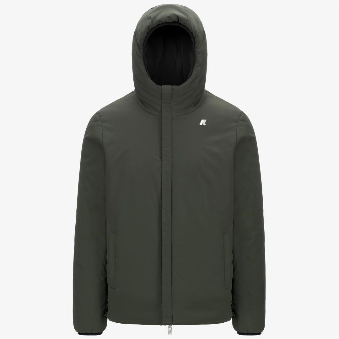 JACK ST WARM REVERSIBLE<BR/>BLACK PURE-GREEN BLACKISH K6128VW AH3 K-WAY 