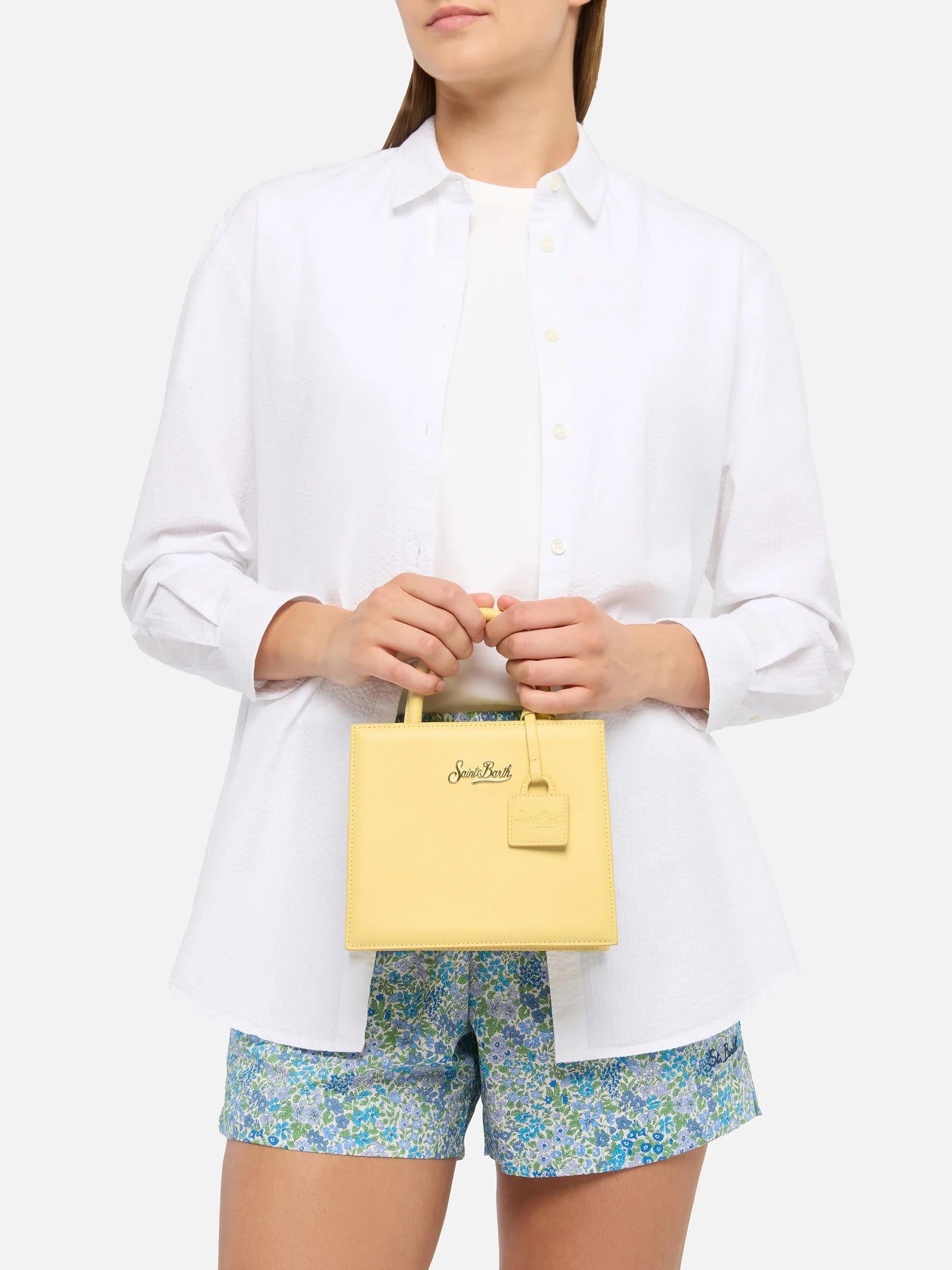 Shop Bag Mini in pelle giallo burro SHBM0002 00005L MC2 SAINT BARTH 