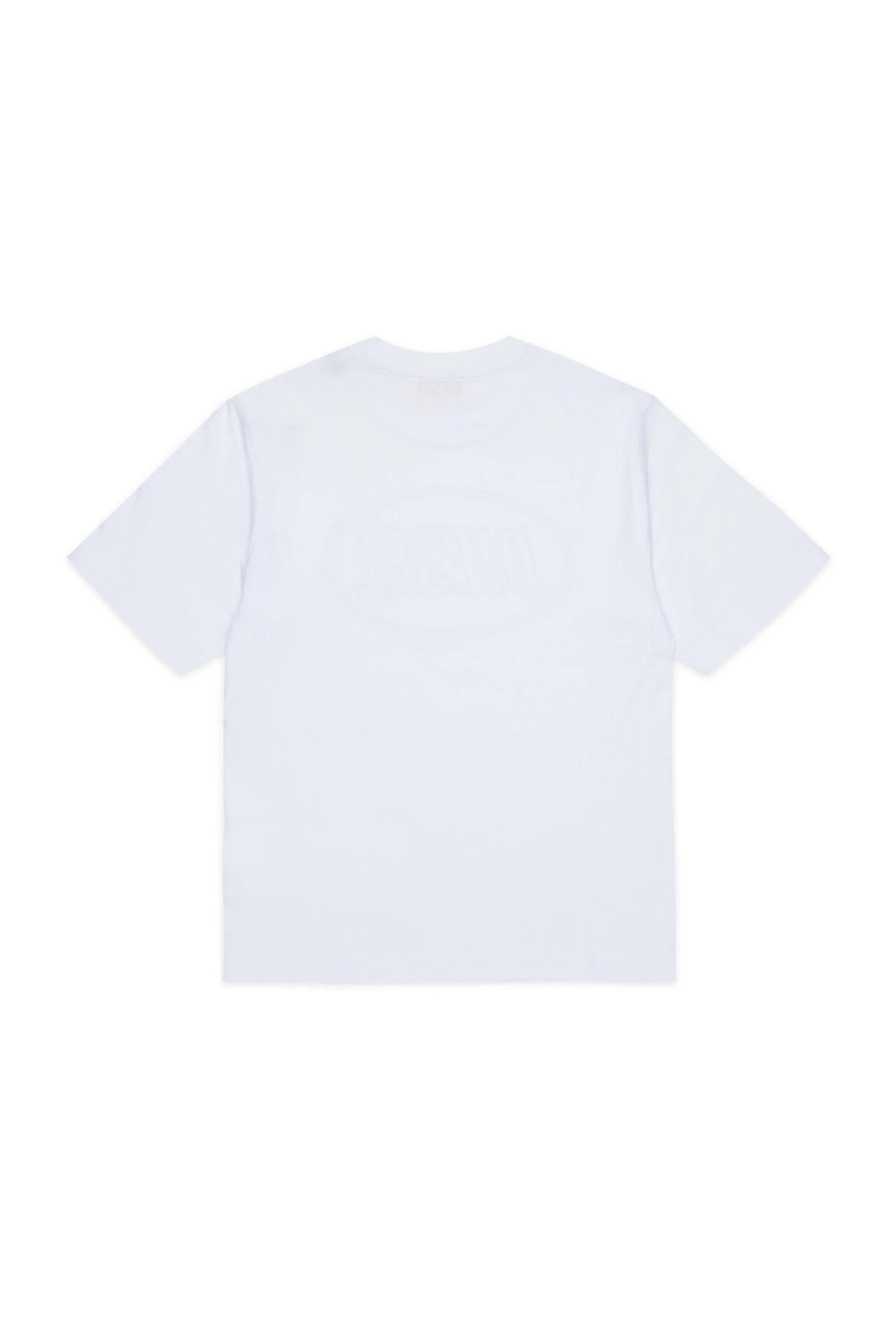 DIESEL T-shirt con logot circle over bianca J02582-DGRAI K100 DIESEL 