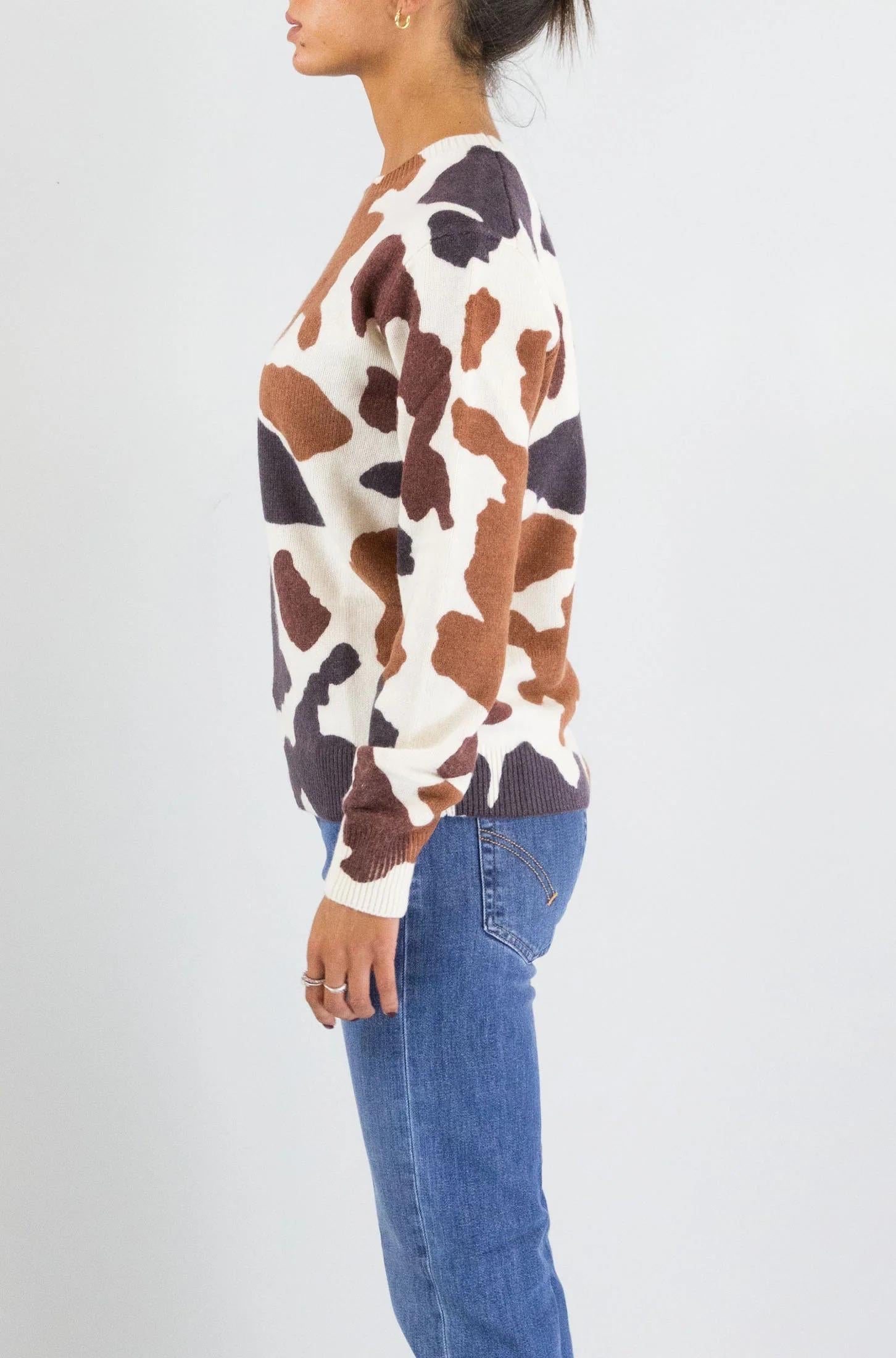 Maglia Mc2 Saint Barth Cow Skin da Donna new queen print QUE0030 00364I MC2 SAINT BARTH 