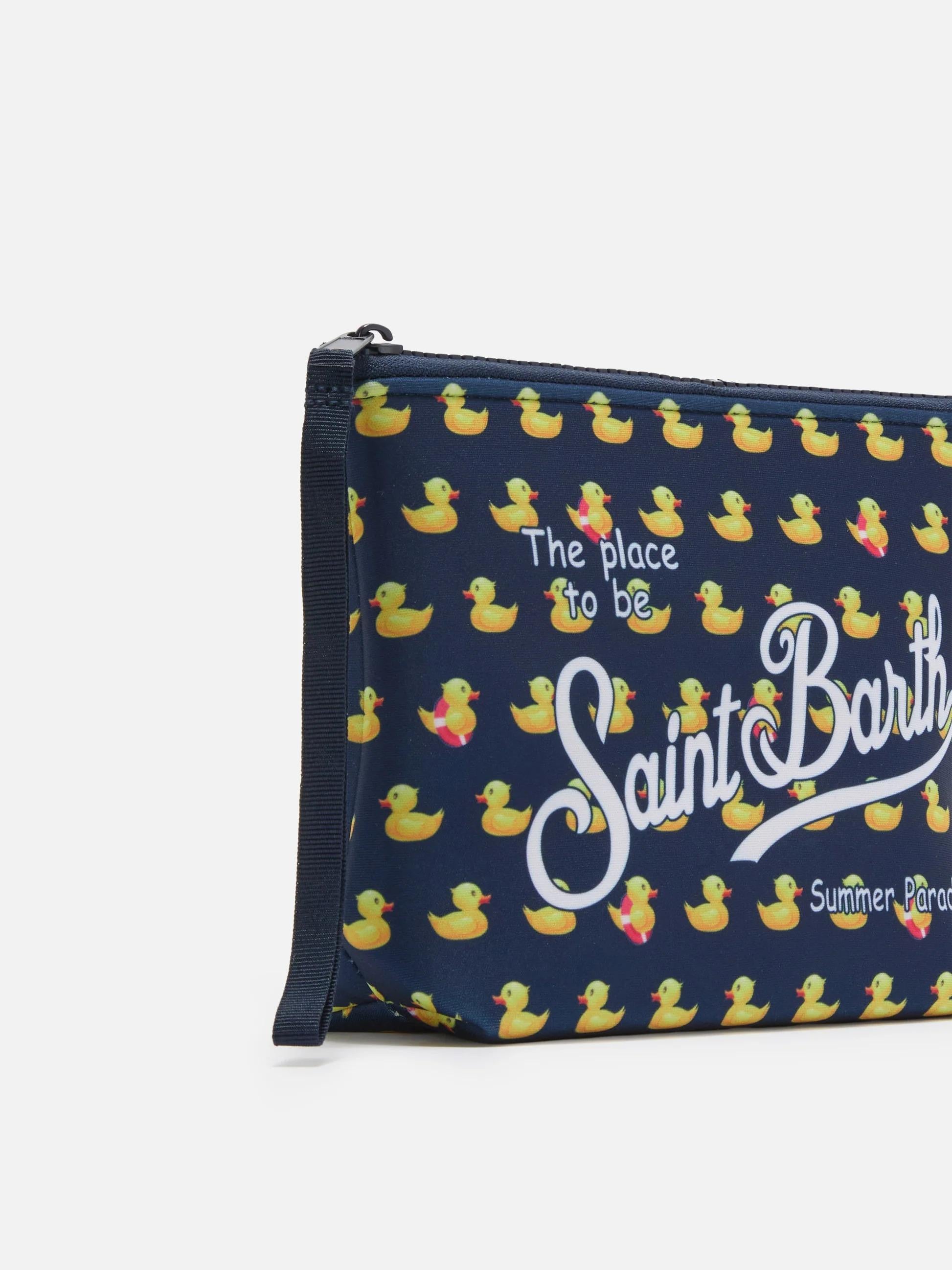 Pochette Aline in scuba con stampa paperelle ALIN001 03152L MC2 SAINT BARTH 