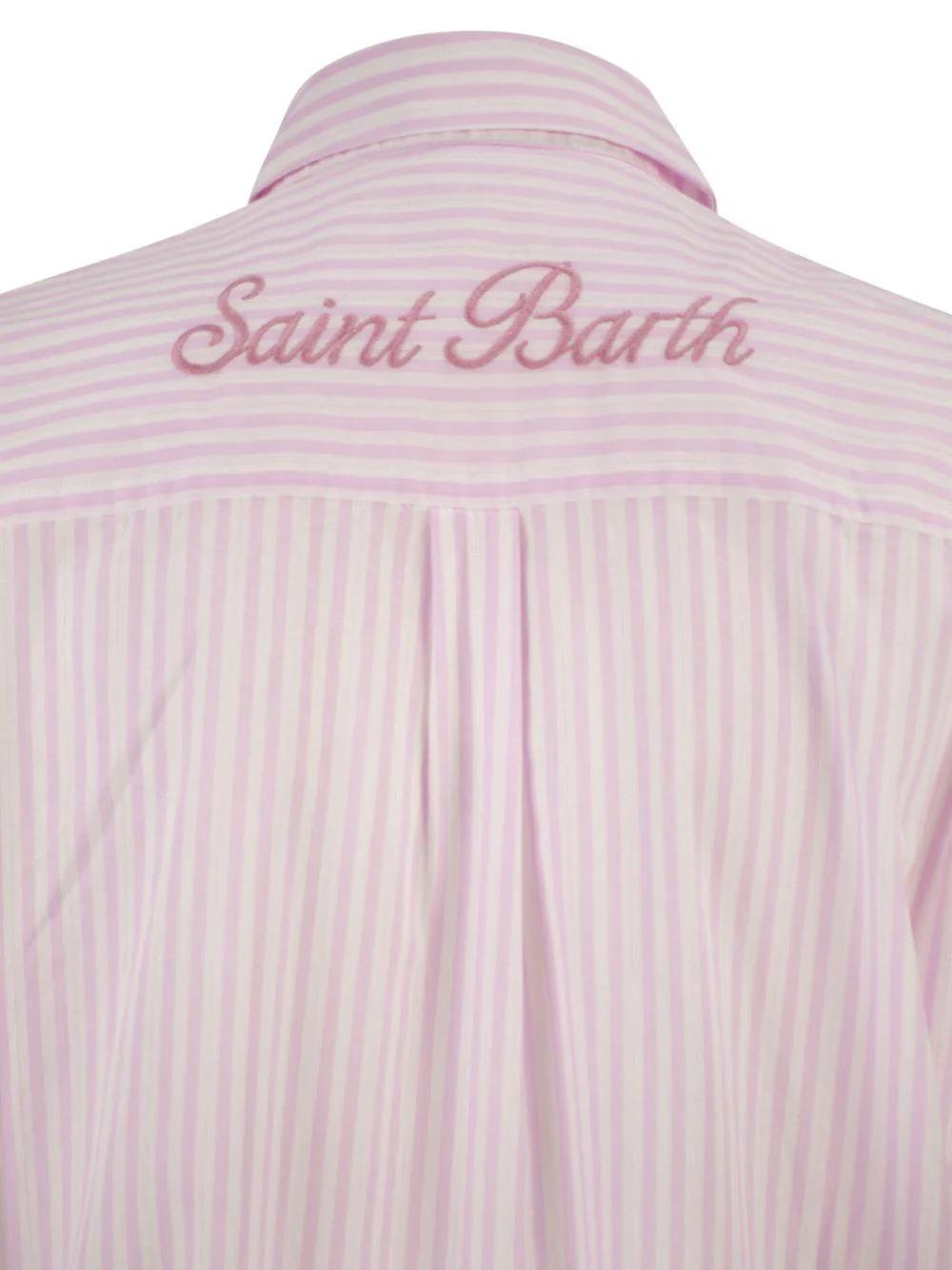 Abito maxi in cotone con stampa a righe Adeline ADN0001 01065L MC2 SAINT BARTH 