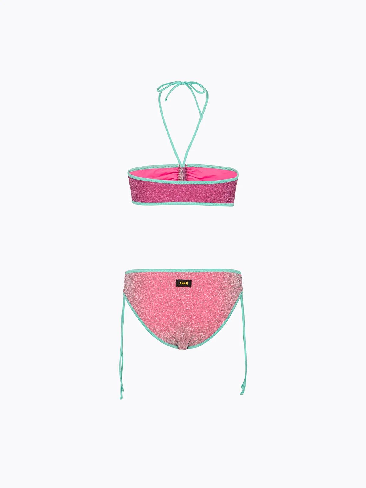 Bikini Bambina F**K Top con Slip Fisso Viola SG0621-PR FJ26-SG0621PR PR F**K 