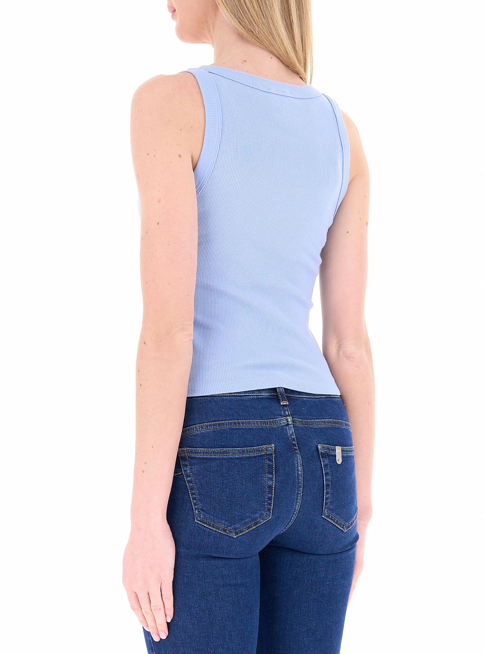 VICOLO<BR/>Canotta in cotone CELESTE UAB0042 CELESTE VICOLO 