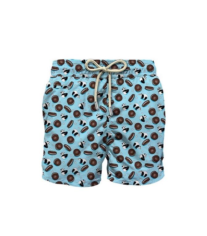 Mc2 Saint Barth<BR/>LIGHTING03618H COSTUME MARE LIGHTING IN TESSUTO LEGGERO CON STAMPA PANDA OREO LIG0003 08299L MC2 SAINT BARTH 