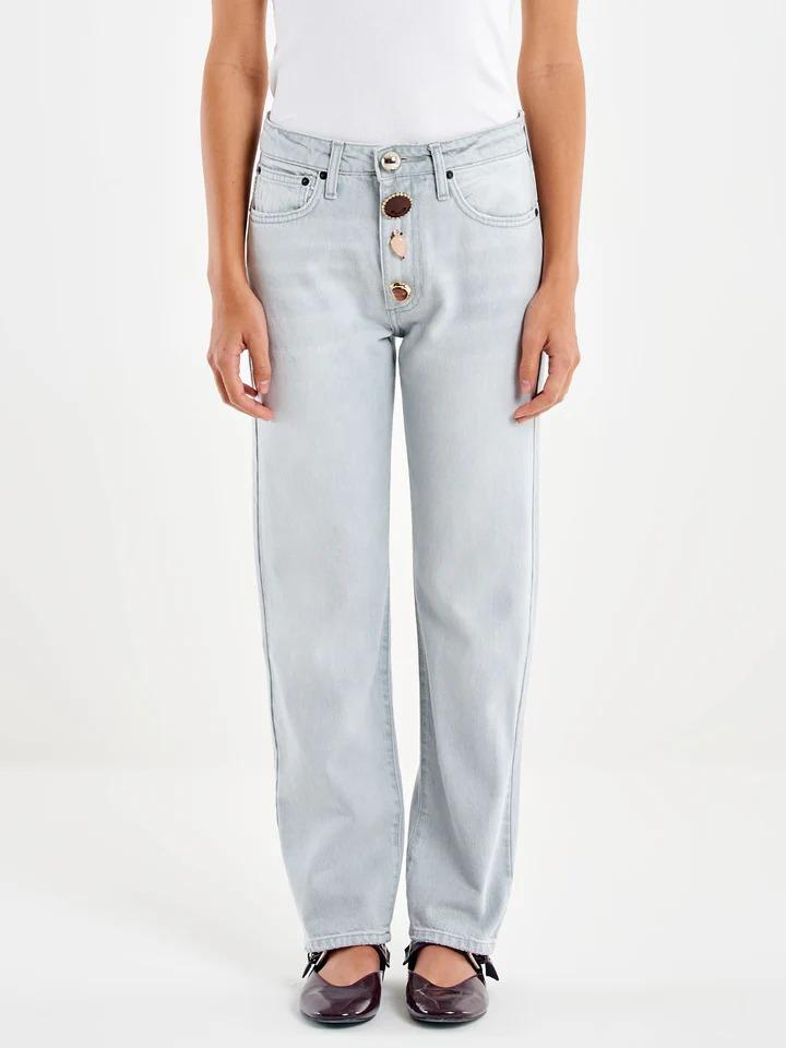 VICOLO Jeans Zoe Bottoni Gioello Grigio DAB5110 DENIM GRIGIO VICOLO 