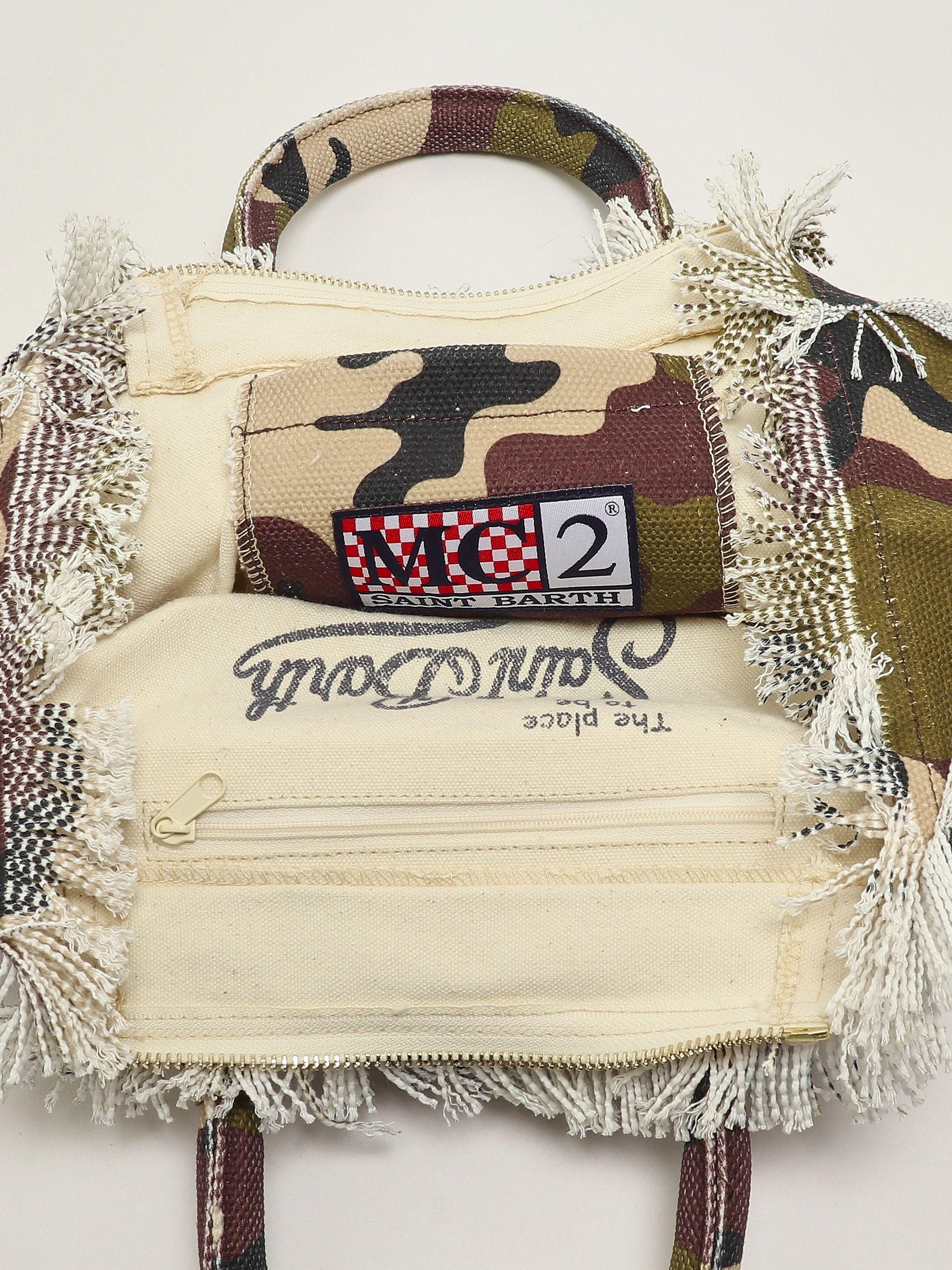 MC2 SAINT BARTH<BR/>Borsa donna Colette in canvas Mimetic COL000103477L COL0001 03477L MC2 SAINT BARTH 