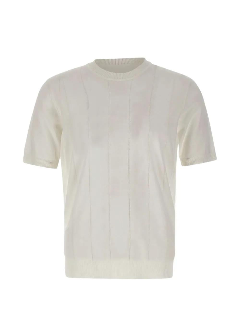 Kangra<BR/>Maglia a coste a maniche corte bianca 3016/21 01 KANGRA 