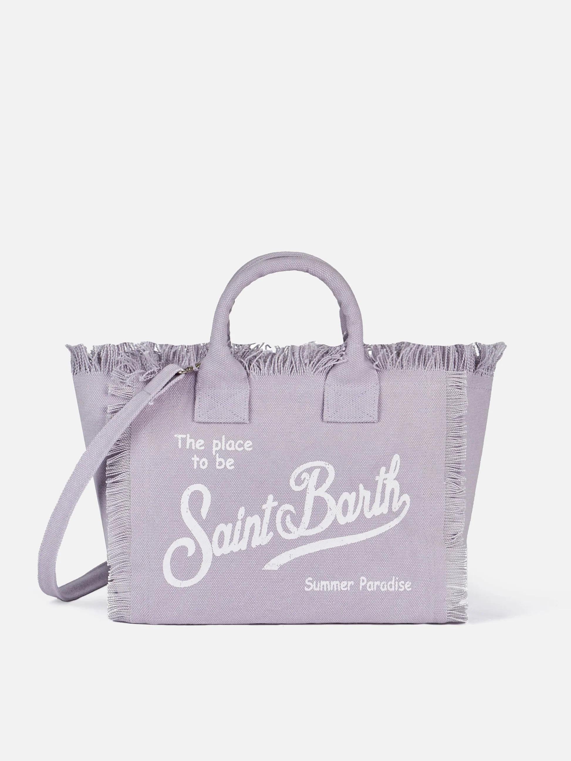 Borsa Colette in canvas di cotone lilla COL0001 02562L MC2 SAINT BARTH 