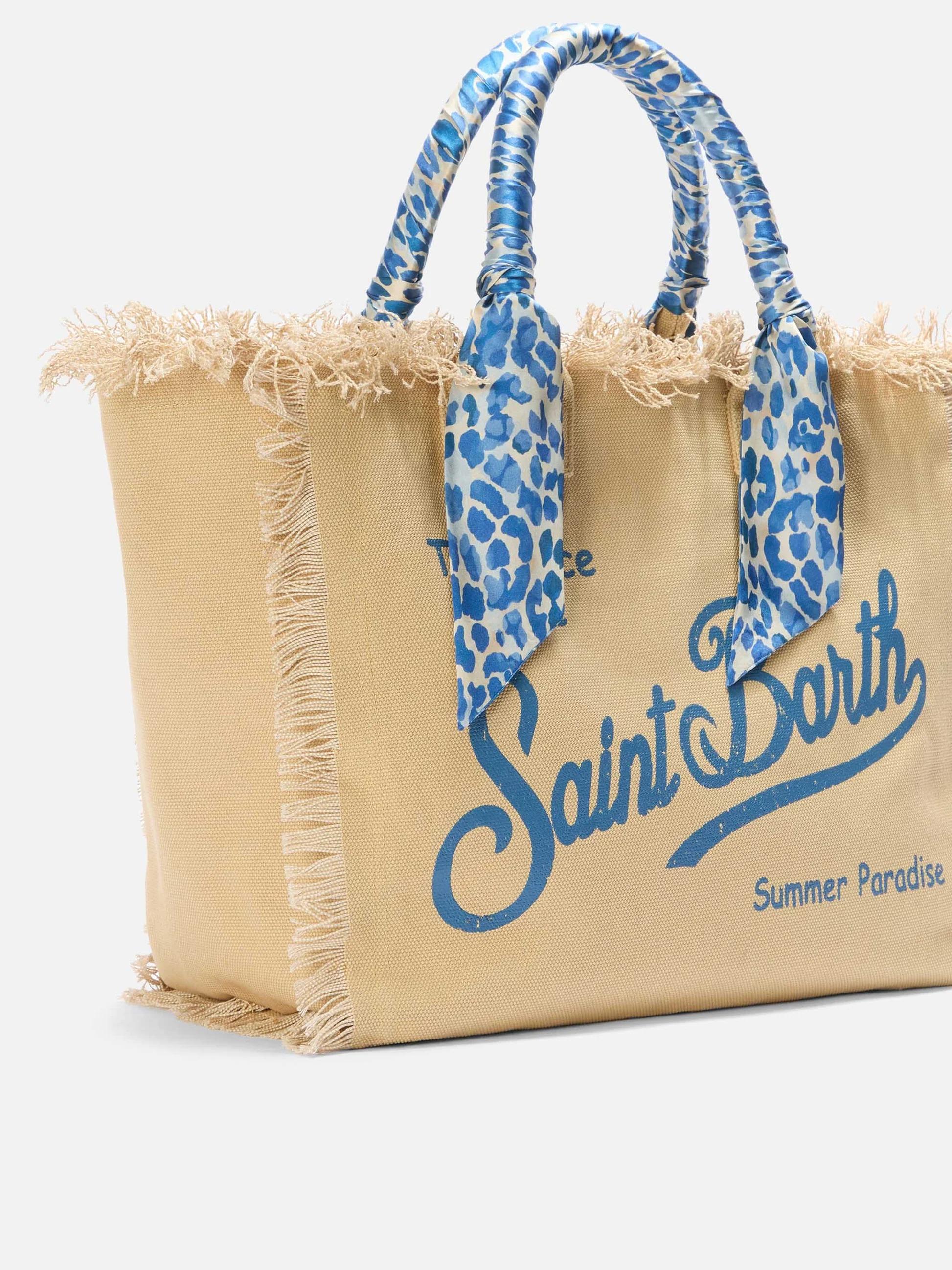 Borsa Vanity canvas stampa safari beige VANI045 09245L MC2 SAINT BARTH 