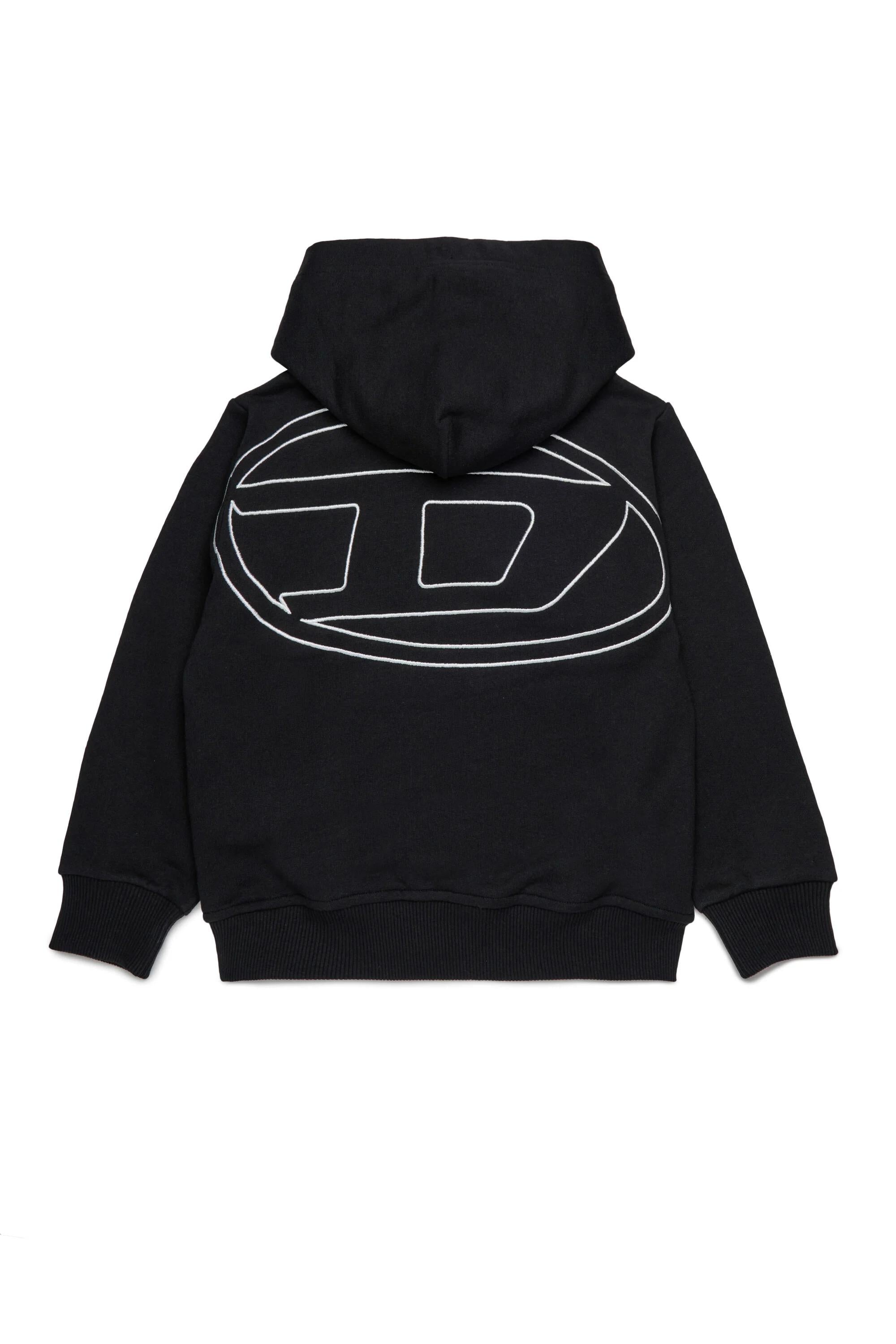 Felpa cappuccio diesel bambino smacsh00dmegovald over nera J02275-0GYCJ K900 DIESEL 