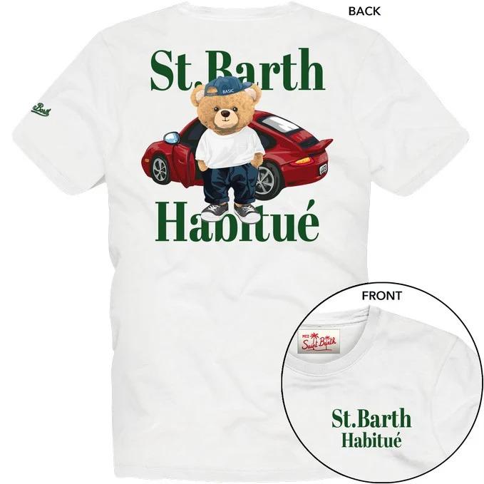 T-shirt con stampa teddy  posteriore PRL0002-08481L PRL0002 08481L MC2 SAINT BARTH 