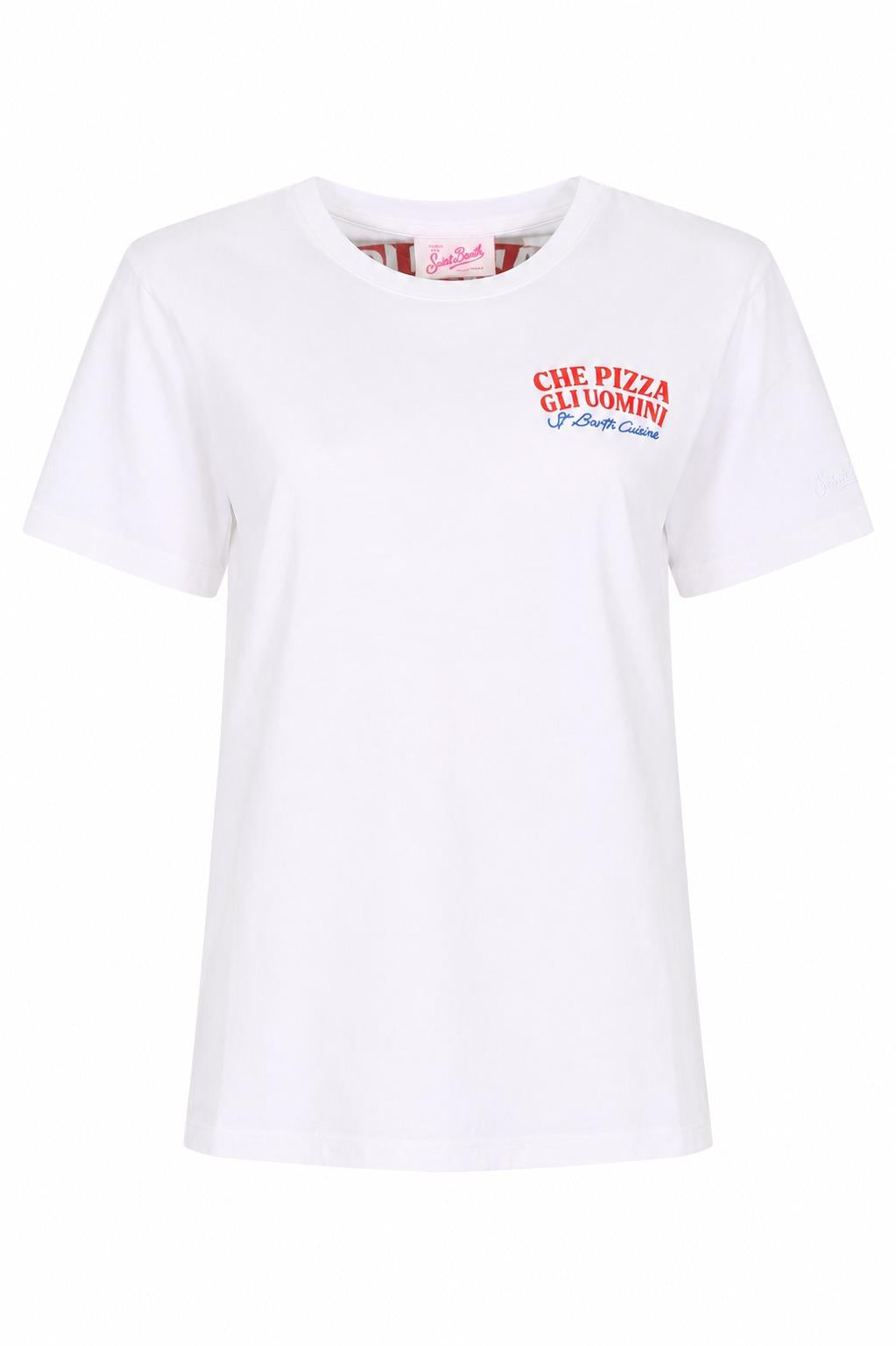 Mc2 Saint Barth<BR/>T-shirt Emilie in cotone con stampa Che Pizza Gli Uomini EMI000108775L EMI0001 08775L MC2 SAINT BARTH 