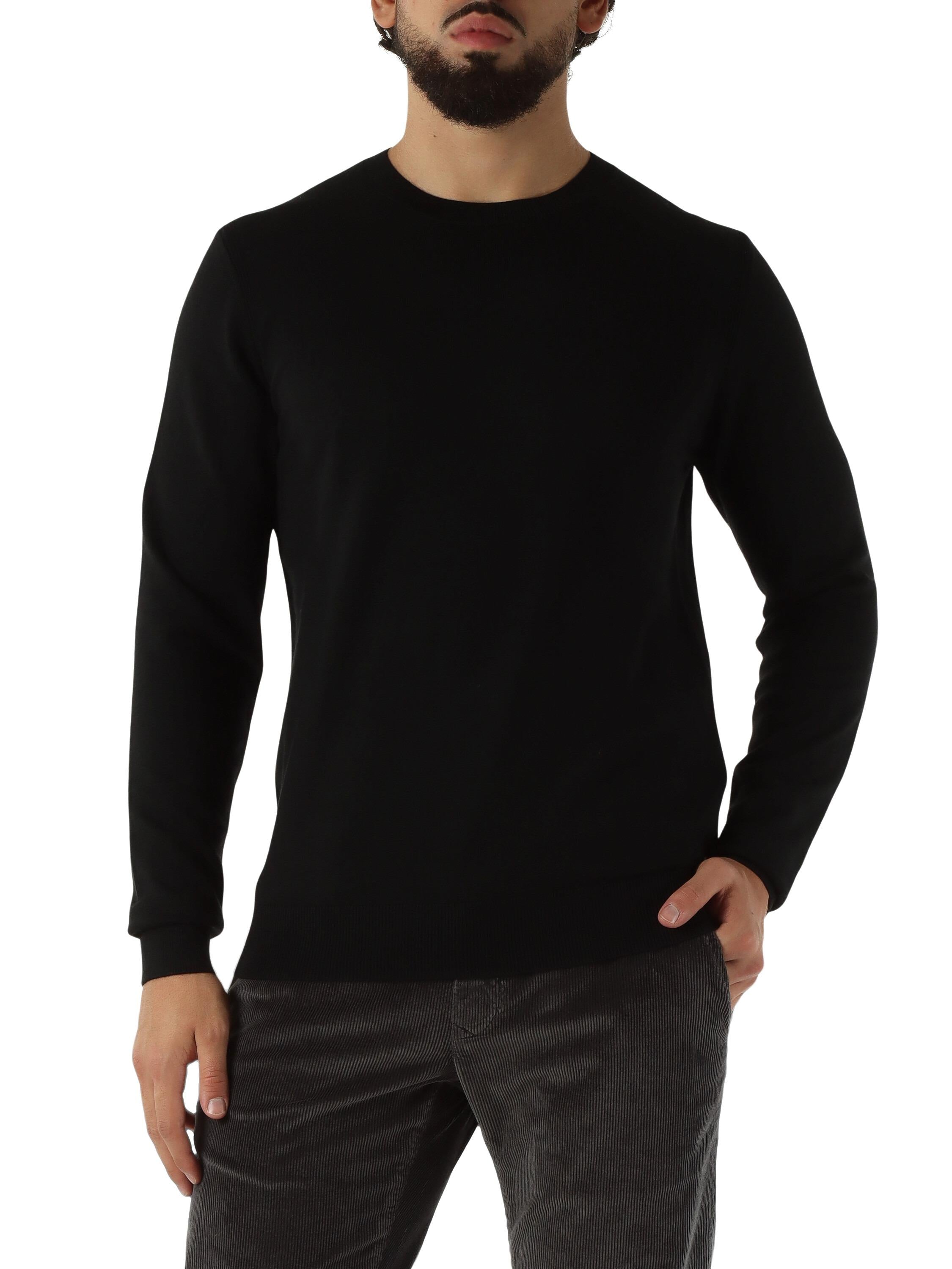 DIKTAT Maglia girocollo in misto viscosa e cashmere fin.12 nero DK97001 NERO DIKTAT 