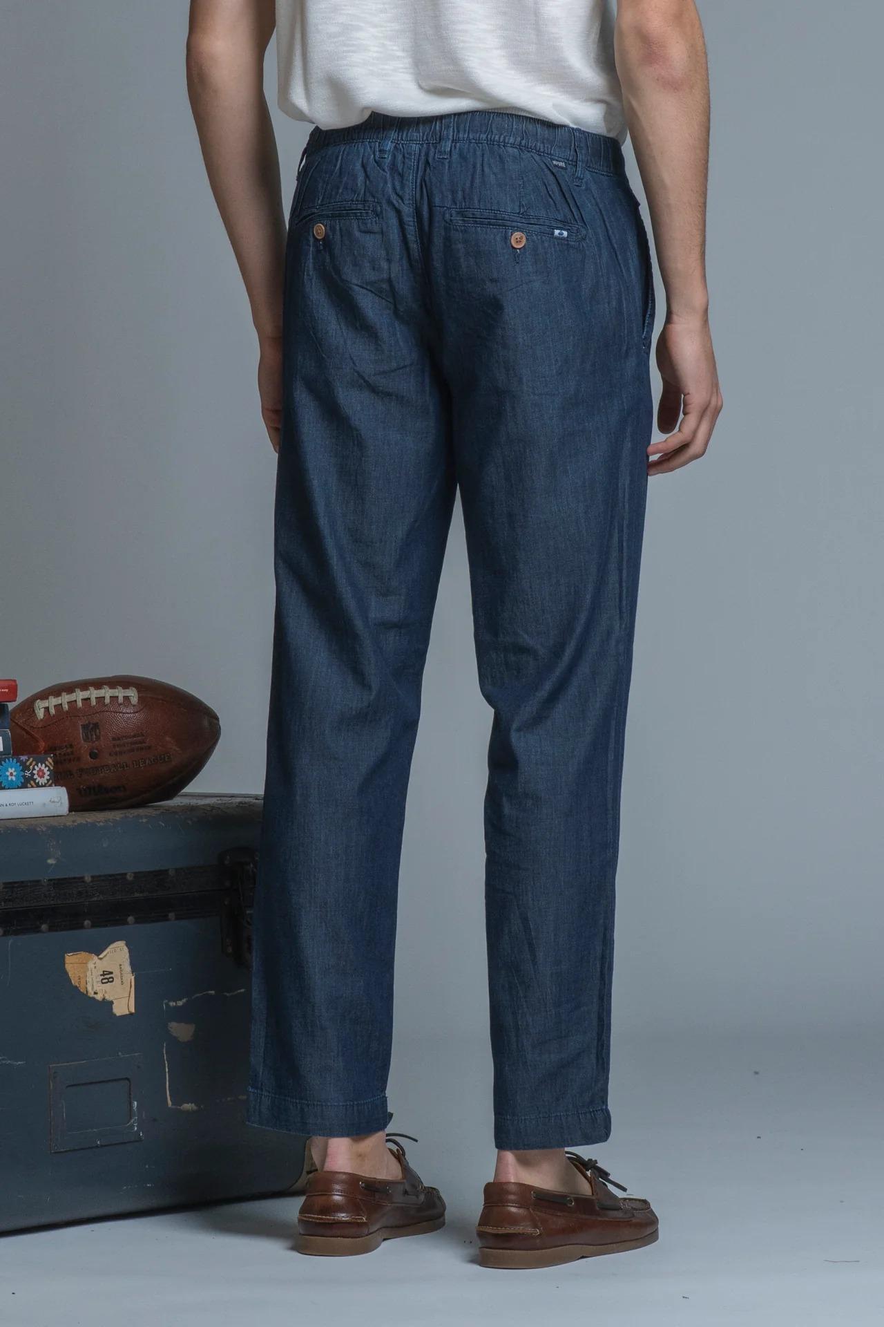 MILES CHINO LONG IN CHAMBRAY DARK BLUE IM26SSPM-MILES0-CMB C99 IMPURE 