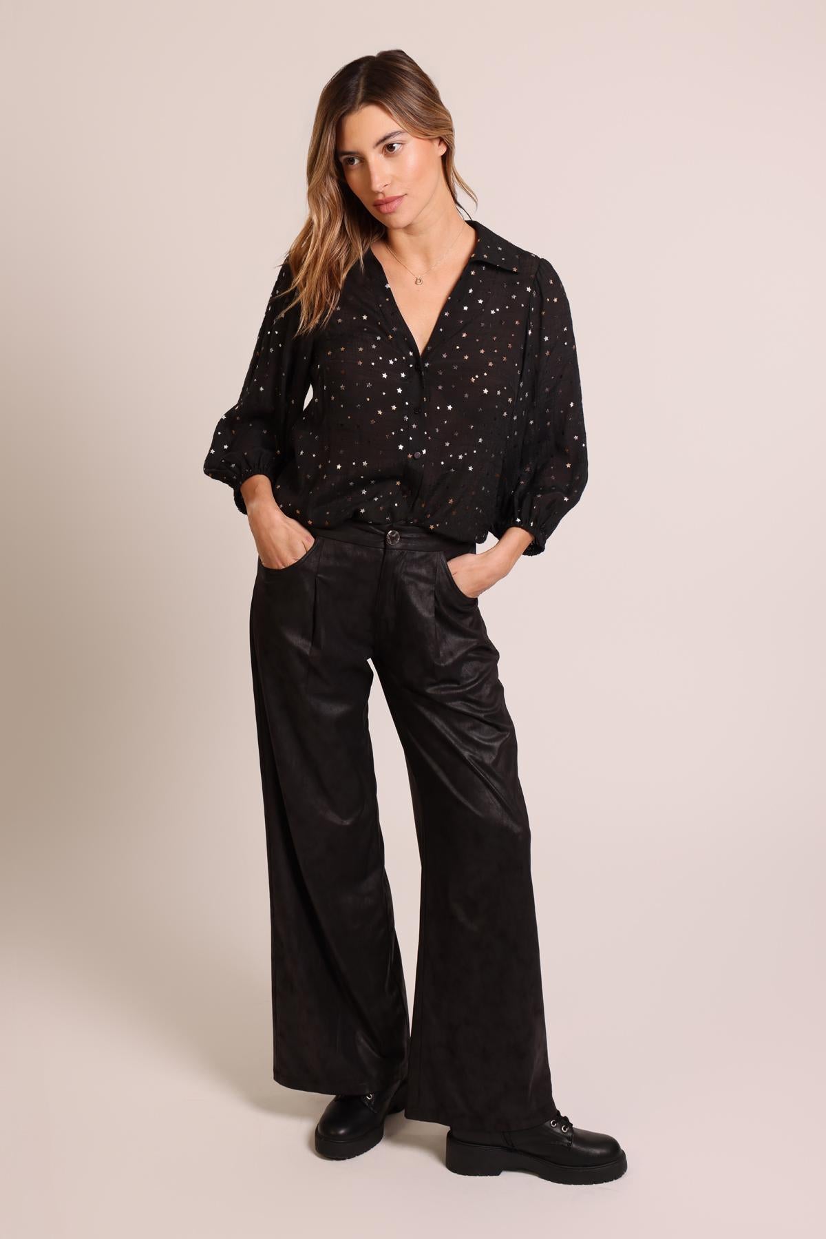 Traffic people camicia charlie con stelle nera WIS12775001 BLACK TRAFFIC PEOPLE 