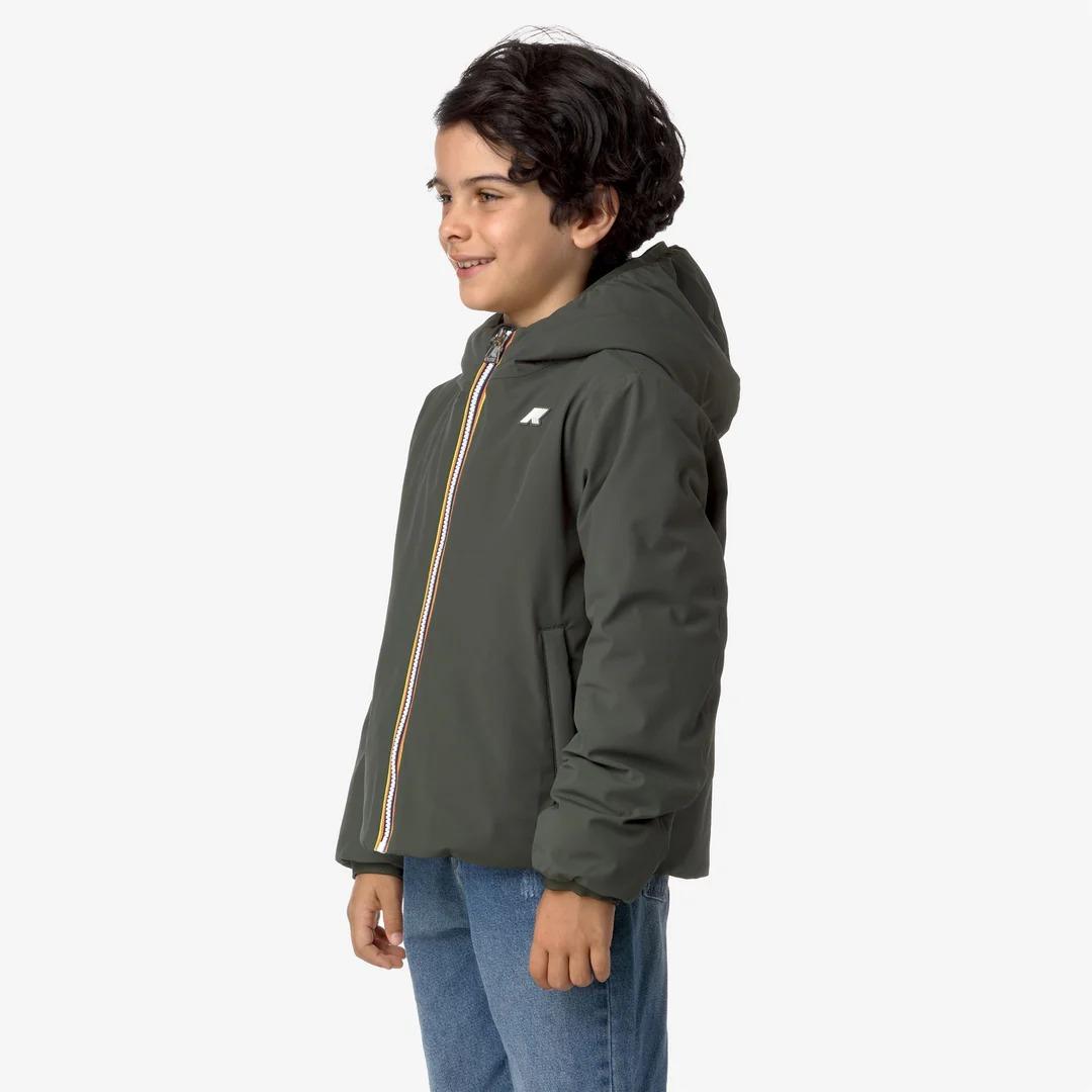 P. JACK ST WARM REVERSIBLE<BR/>GREEN BLACKISH-BLACK PURE K71337W* AGQ K-WAY 