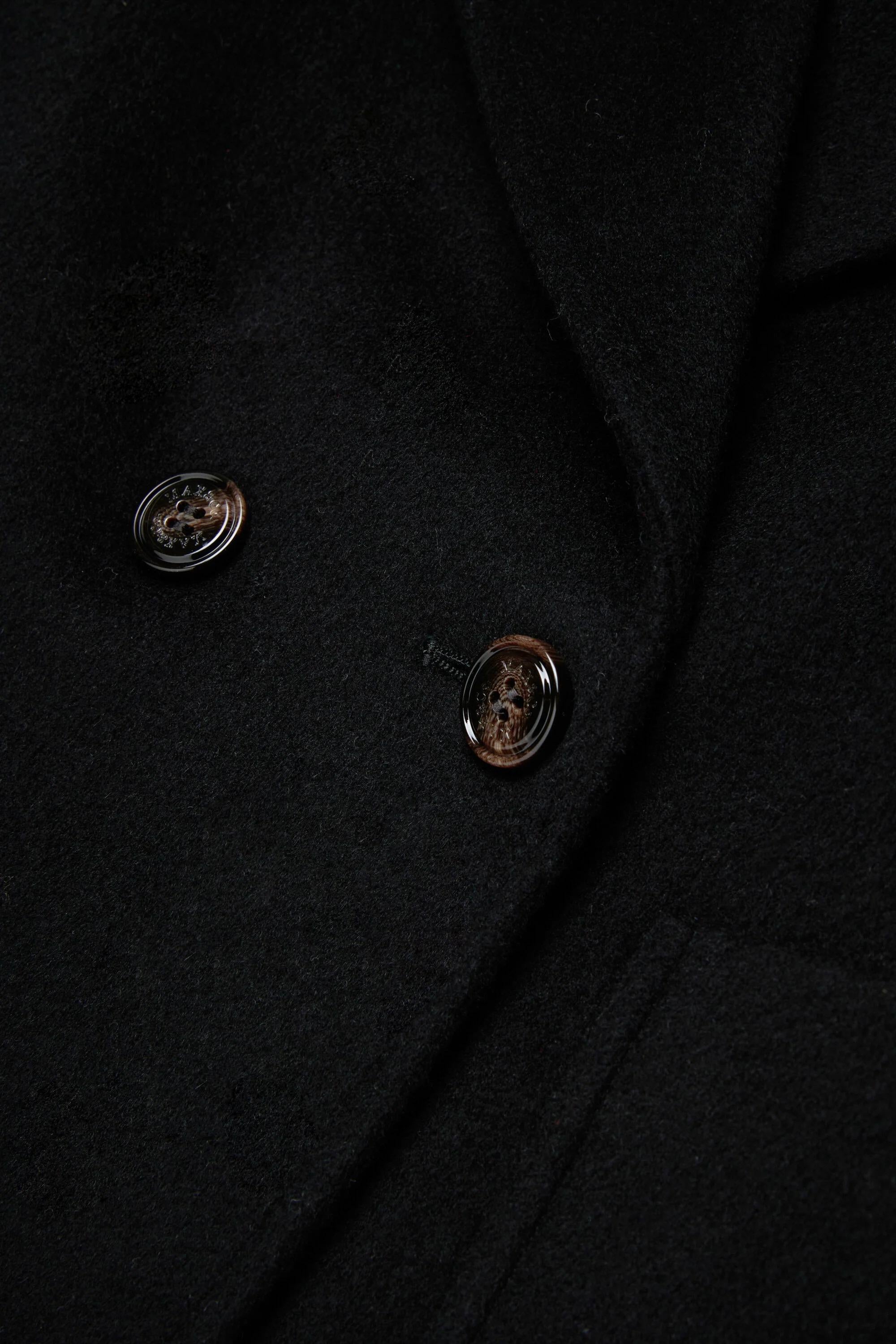 MAX&Co.<BR/>Cappotto caban doppiopetto in lana rasata nero MX0229-MX052 MX900 MAX&CO KID 