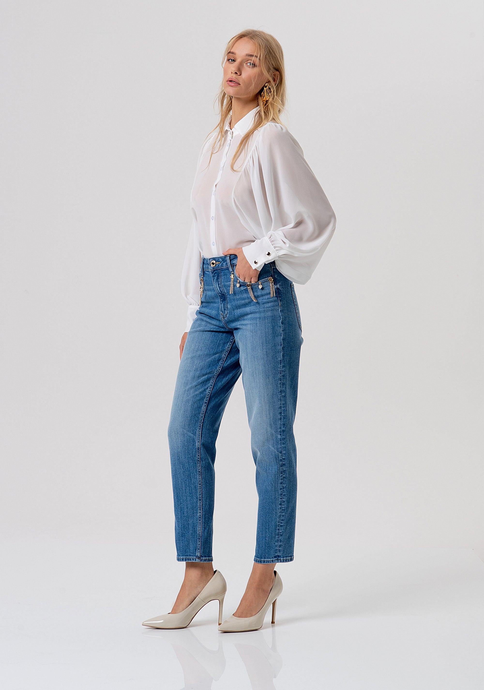 Camicia regular in georgette WHITE FR26ST6026W41201 278 FRACOMINA 