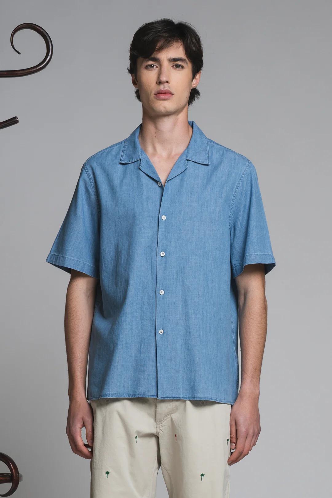 WILL SHIRT BOWLING IN DENIM SLUB IM26SSSM-WILL-DNS C49 IMPURE 