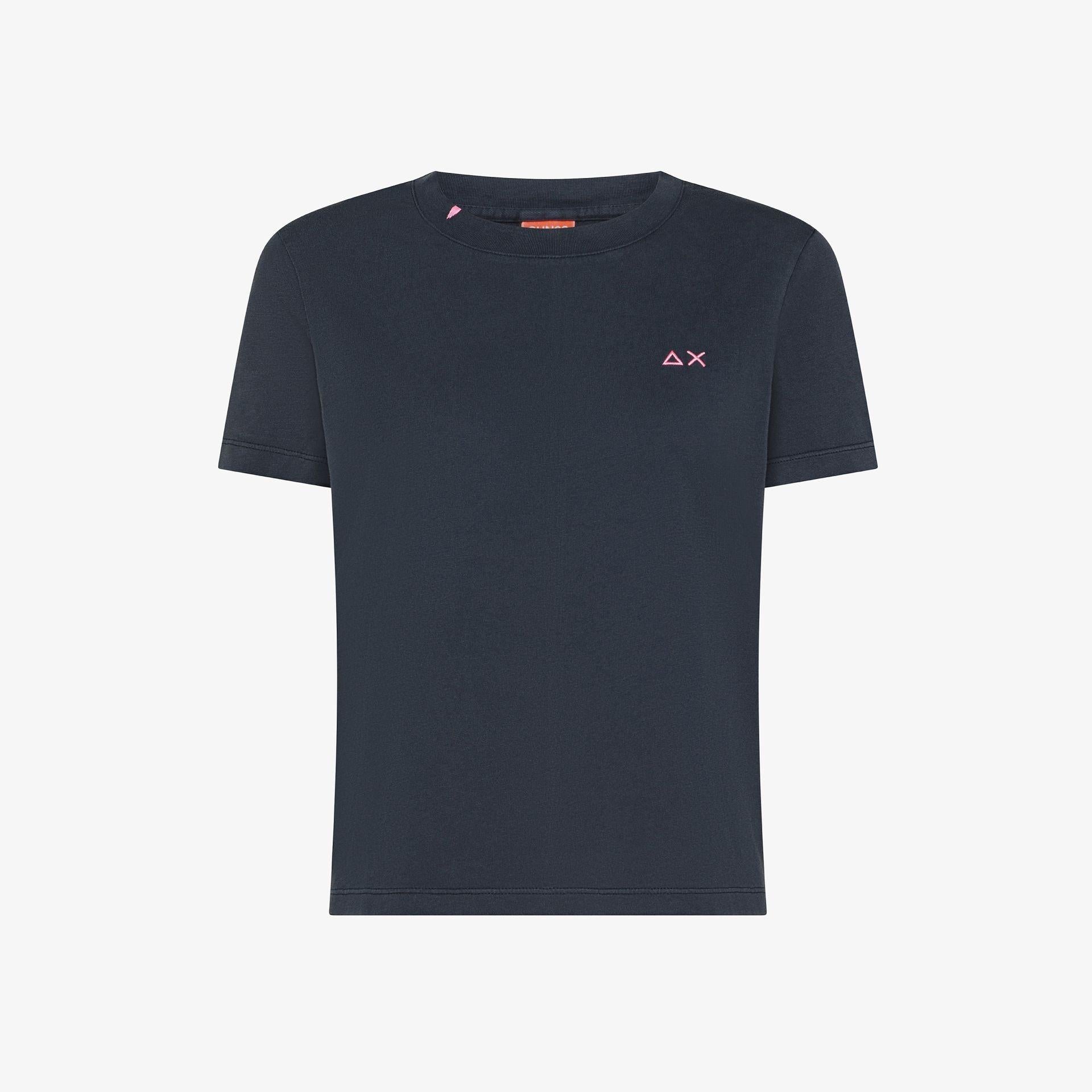 T-shirt in jersey di cotone blu navy T36240 07 SUN 68 