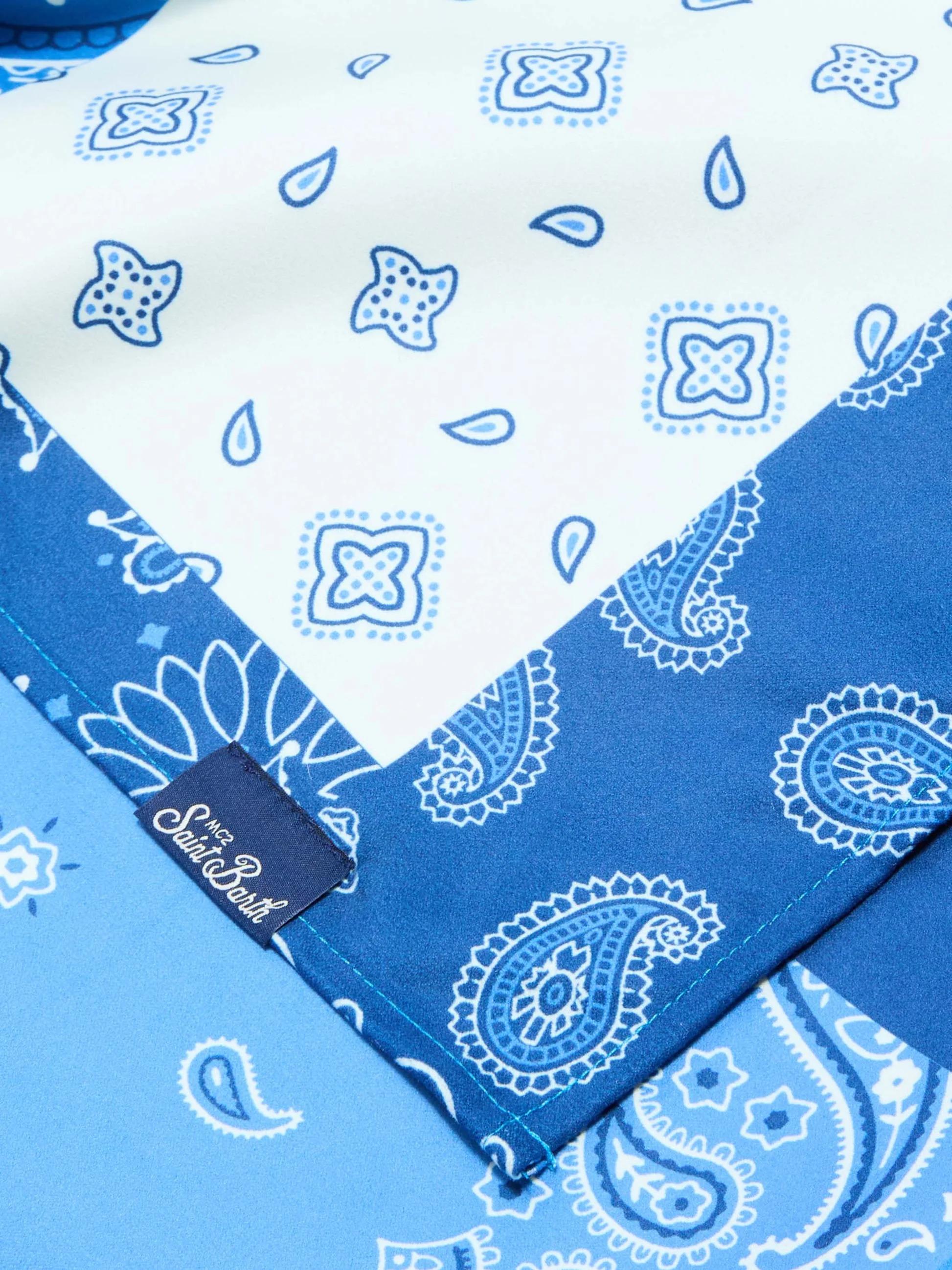 Telo mare Aidan con stampa foulard e logo AID0001 02214L MC2 SAINT BARTH 