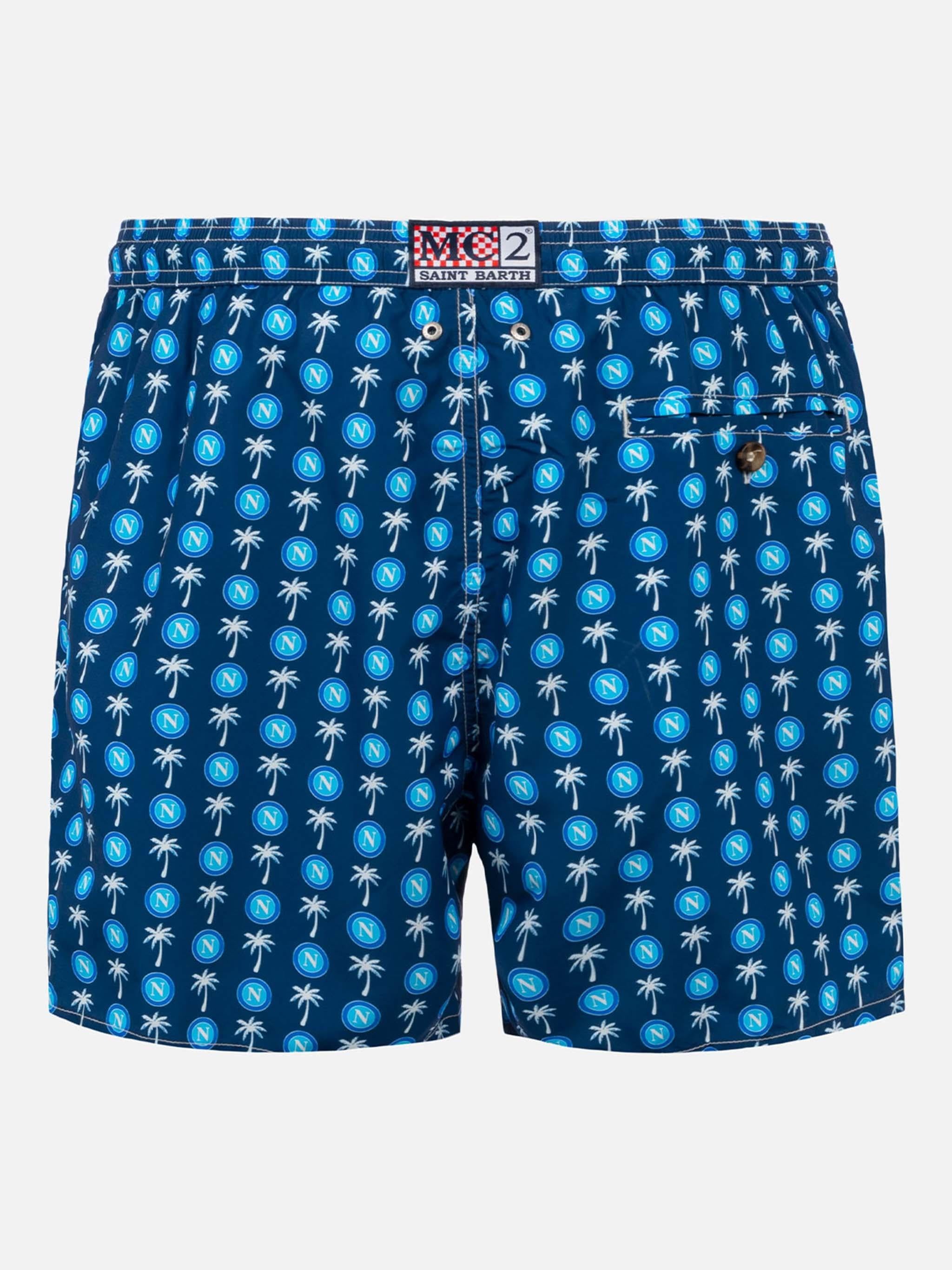 Costume da bagno da uomo in tessuto leggero con stampa logo Napoli | SSC NAPOLI EDIZIONE SPECIALE LIG0003 09601D MC2 SAINT BARTH 