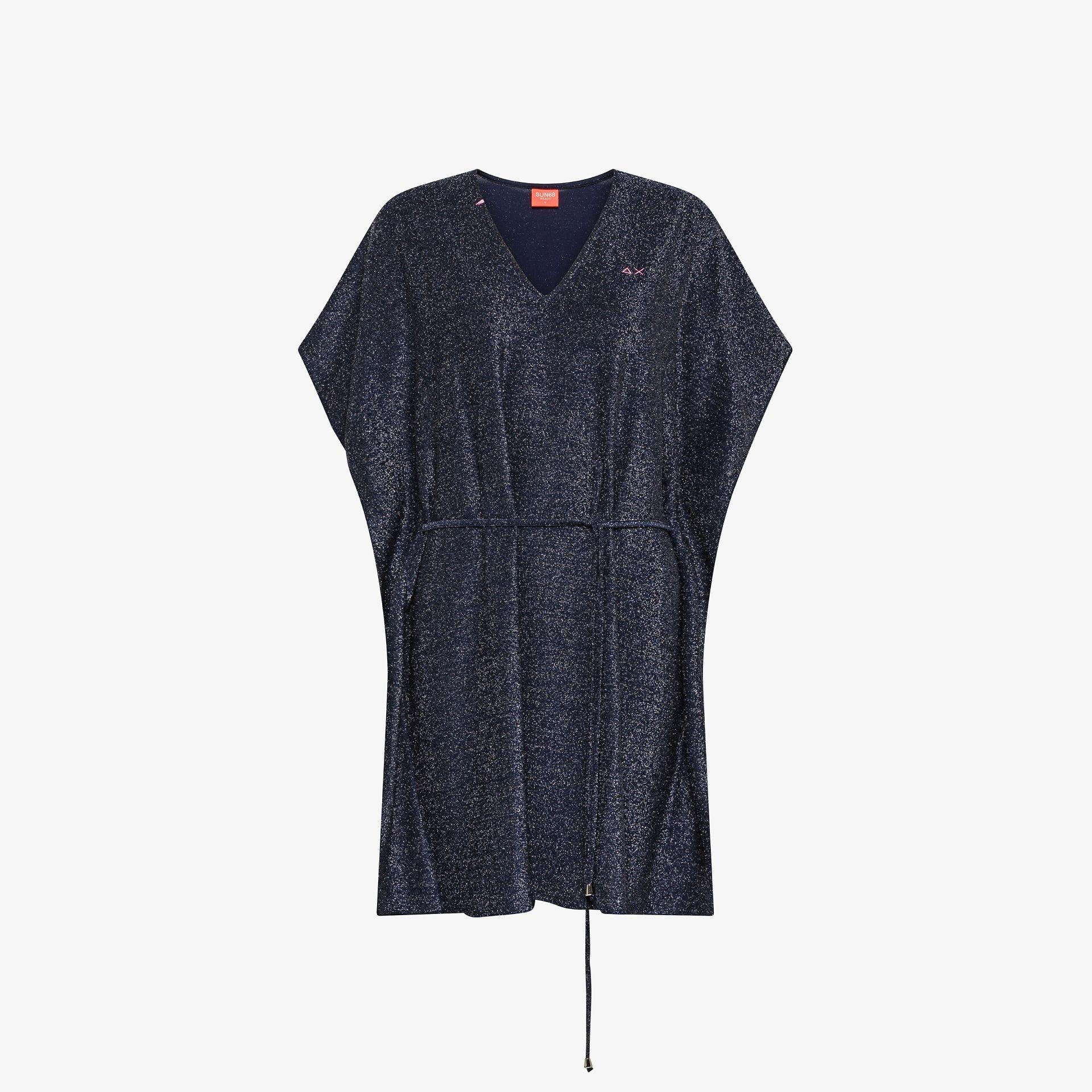 Caftano in lurex blu navy S36262 07 SUN 68 