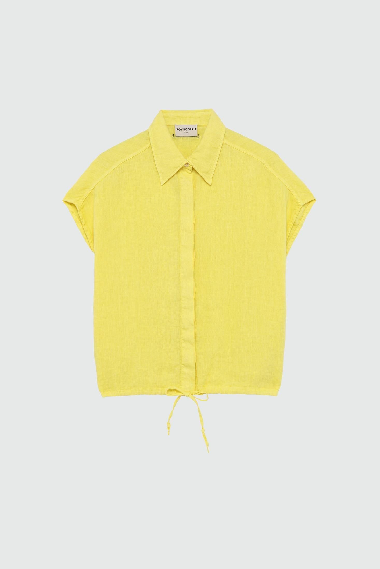 CAMICIA TIDE IN LINO GIALLA RND90275P4220569 C0645 ROY ROGER'S 