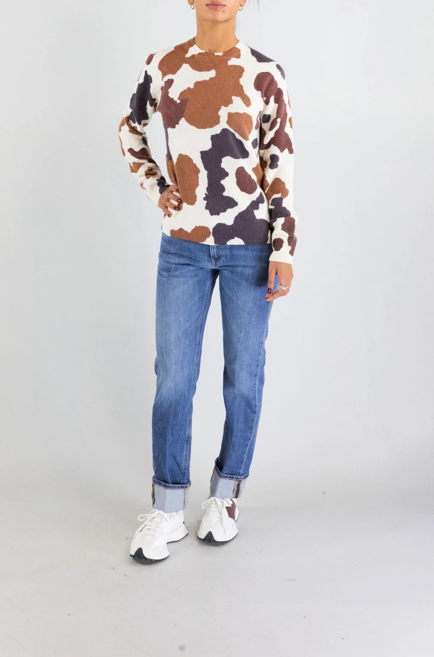 Maglia Mc2 Saint Barth Cow Skin da Donna new queen print QUE0030 00364I MC2 SAINT BARTH 