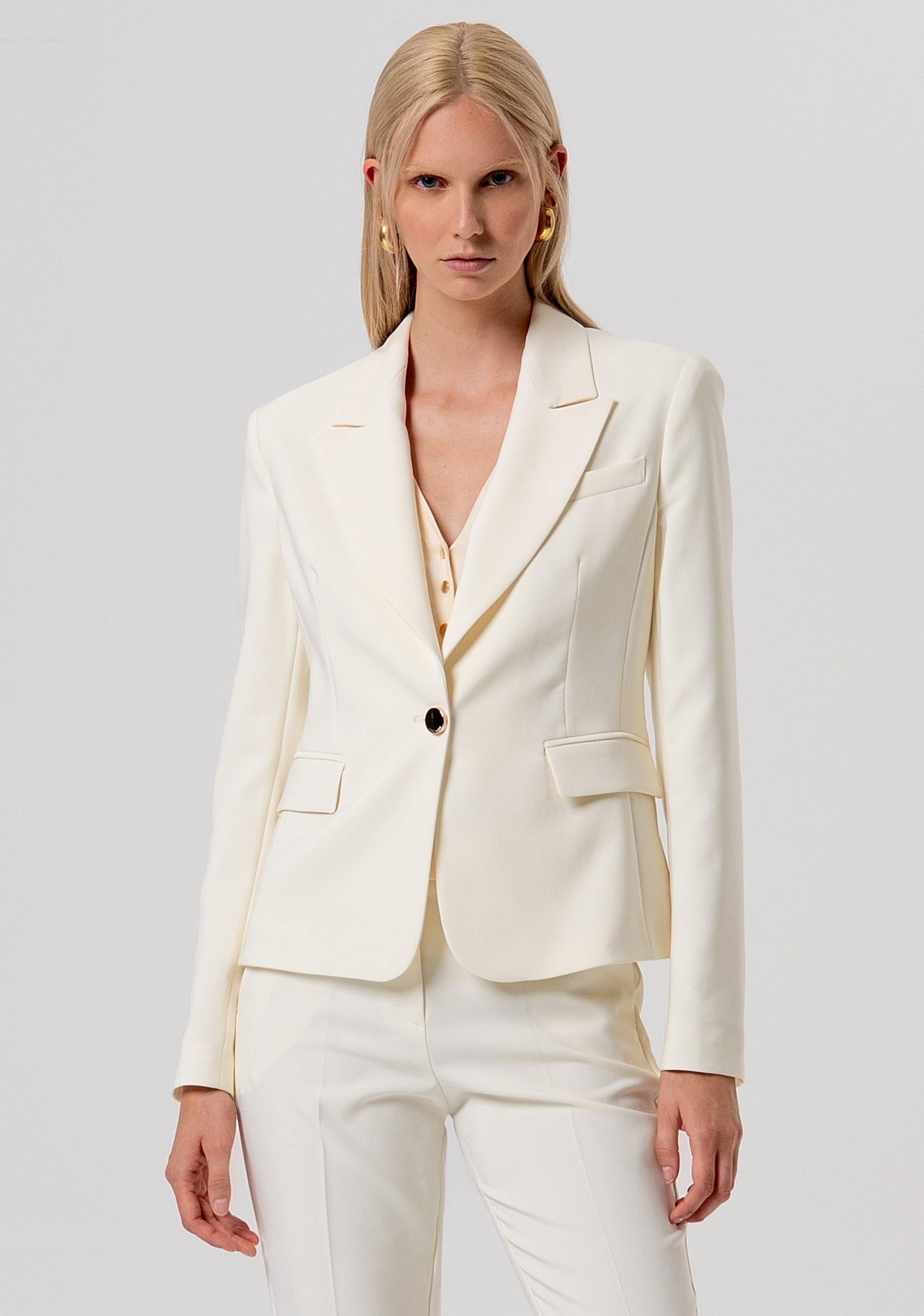 Blazer regular monopetto bianco FR26SJ1001W42901 278 FRACOMINA 