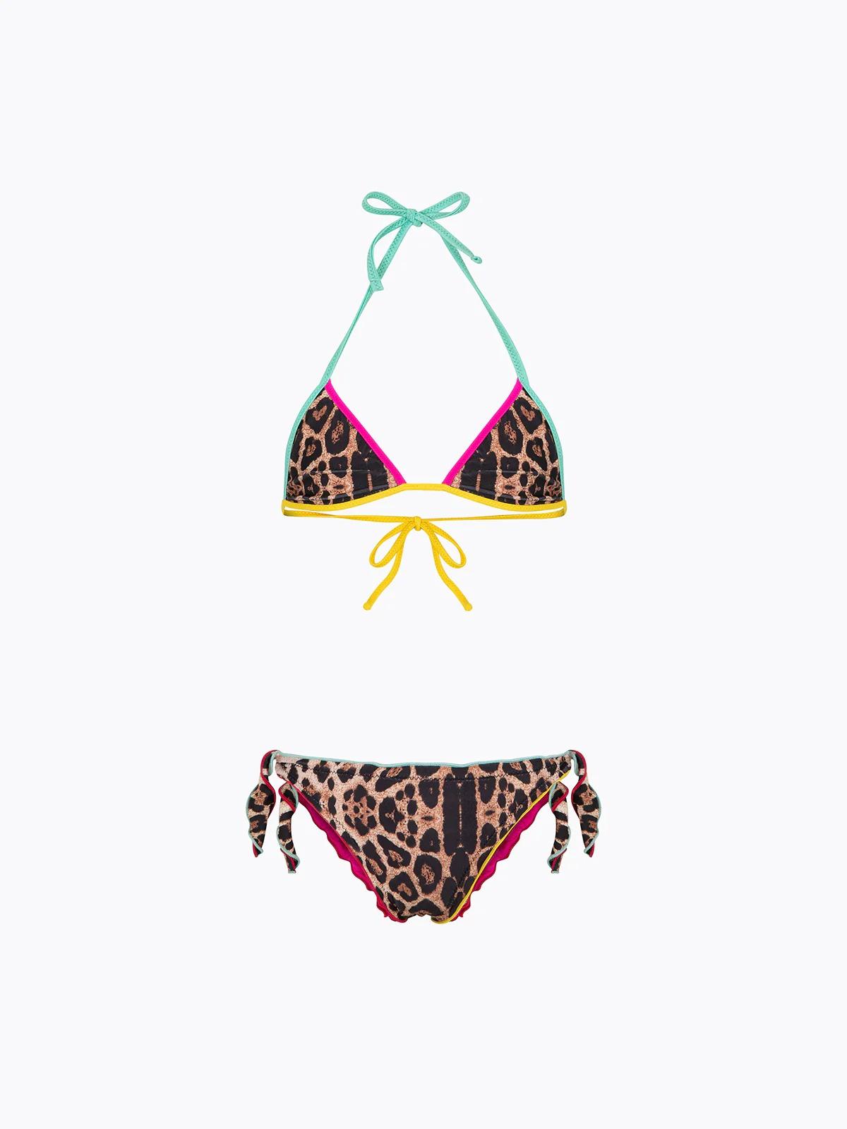 Bikini Bambina F**K Triangolo con Slip Regolabile Fantasia SG0110-X02 FJ26-SG0110 X02 F**K 